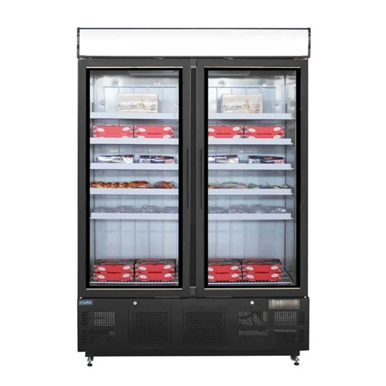 Polar GH429-A - Upright Display Freezer 920Ltr Black