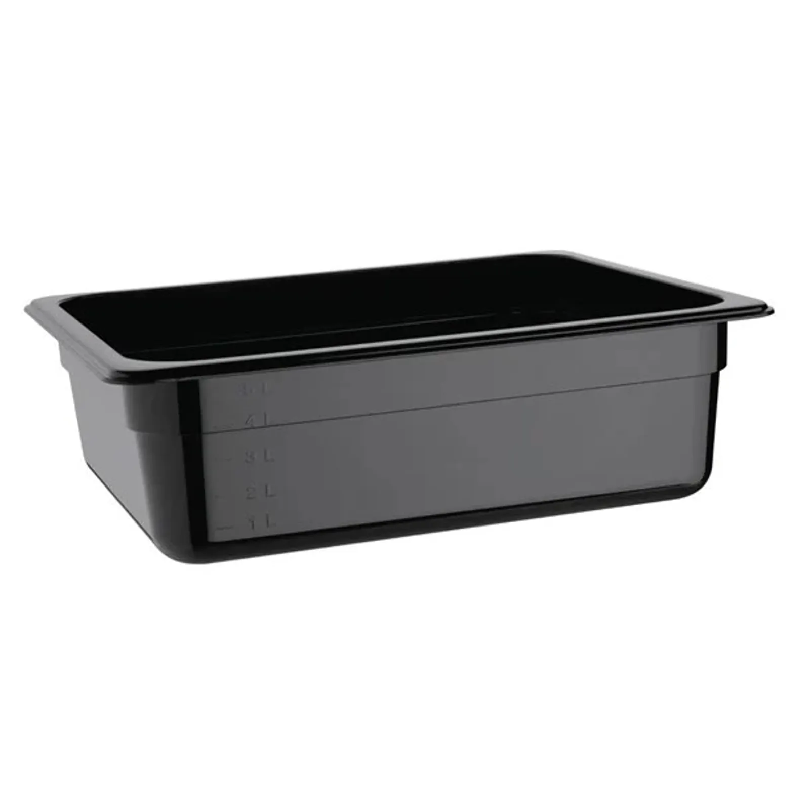 Vogue U459 - Black Polycarbonate 1/2 Gastronorm Tray 100mm