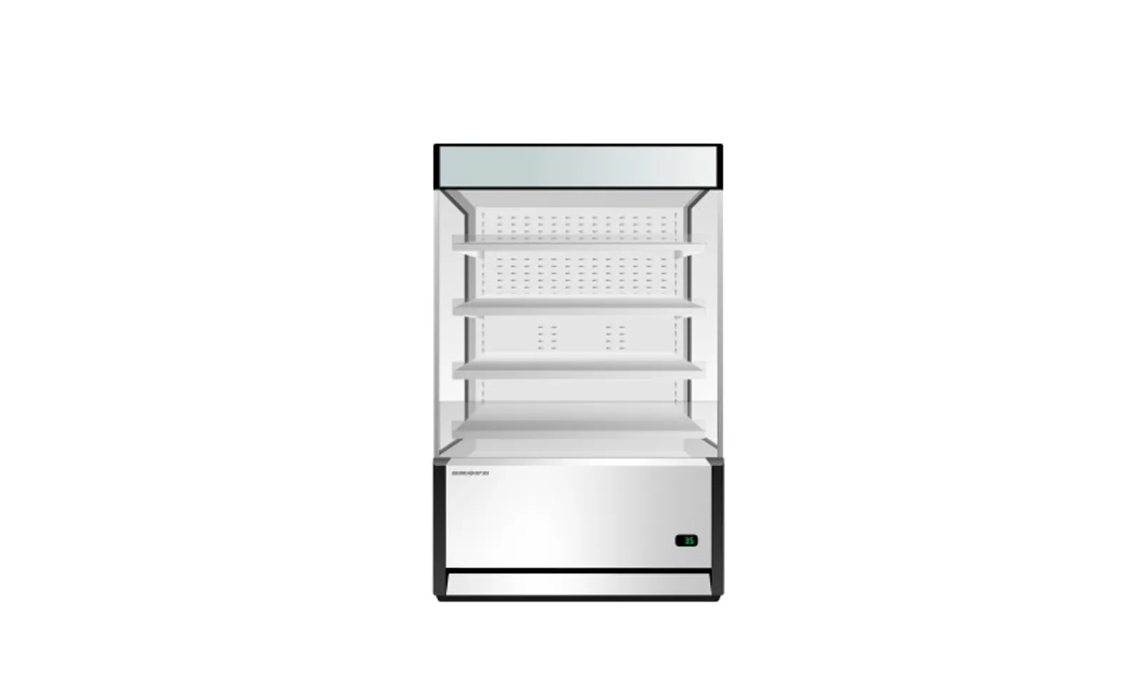 SKOPE OD1100N.LS - Open Deck Fridge with Low Sign - White