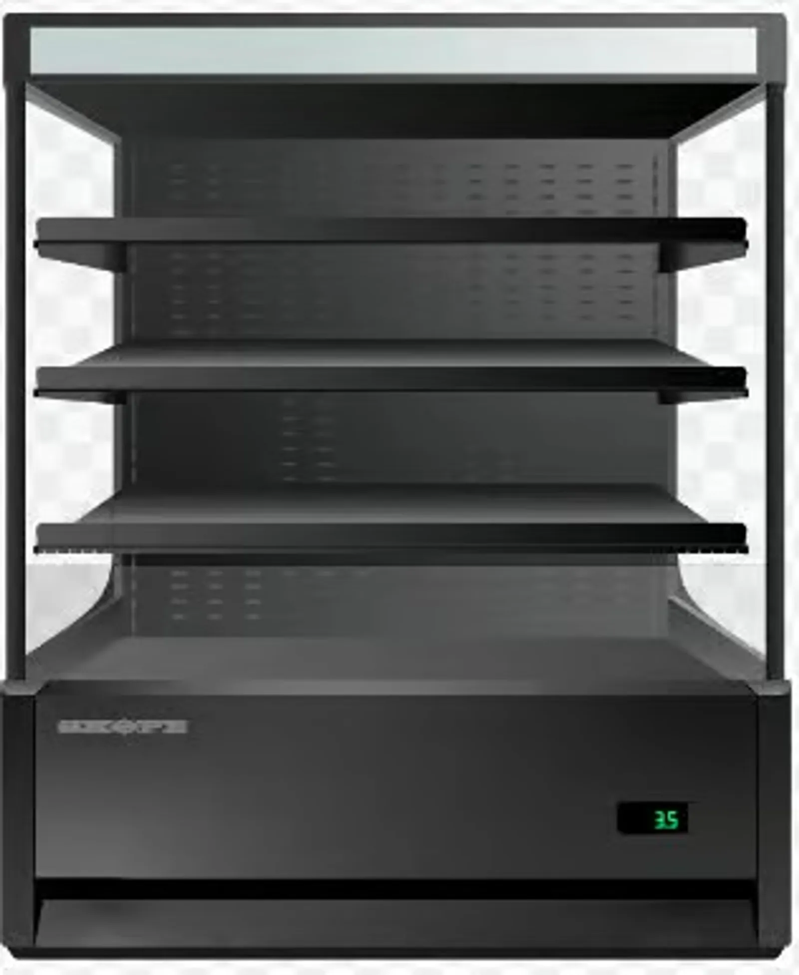 SKOPE OD720N - Open Deck Fridge - Black