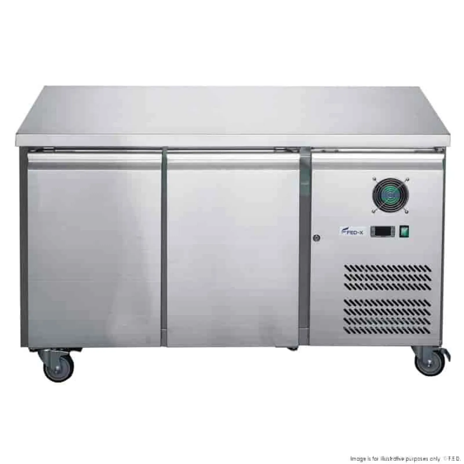 FED-X XUB6C13S2V - 2 Door Bench Fridge