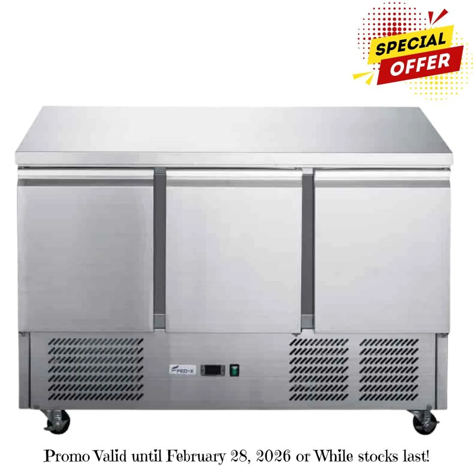 FED-X XGNS1300B - Compact Workbench Fridge