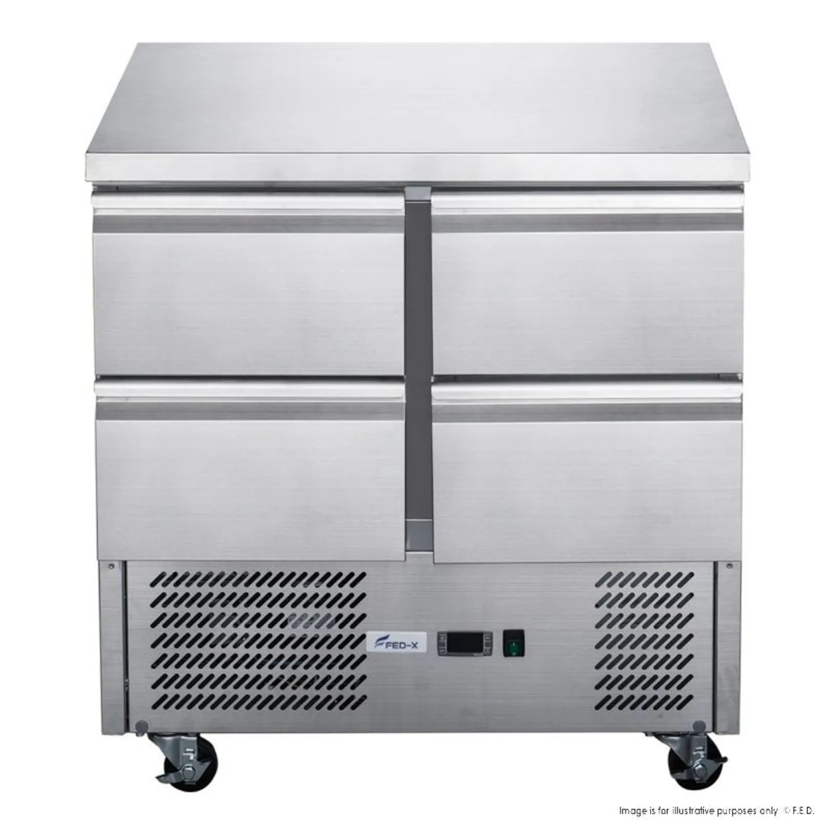 FED-X XGNS900-4D - 4 Drawer Compact Workbench Fridge