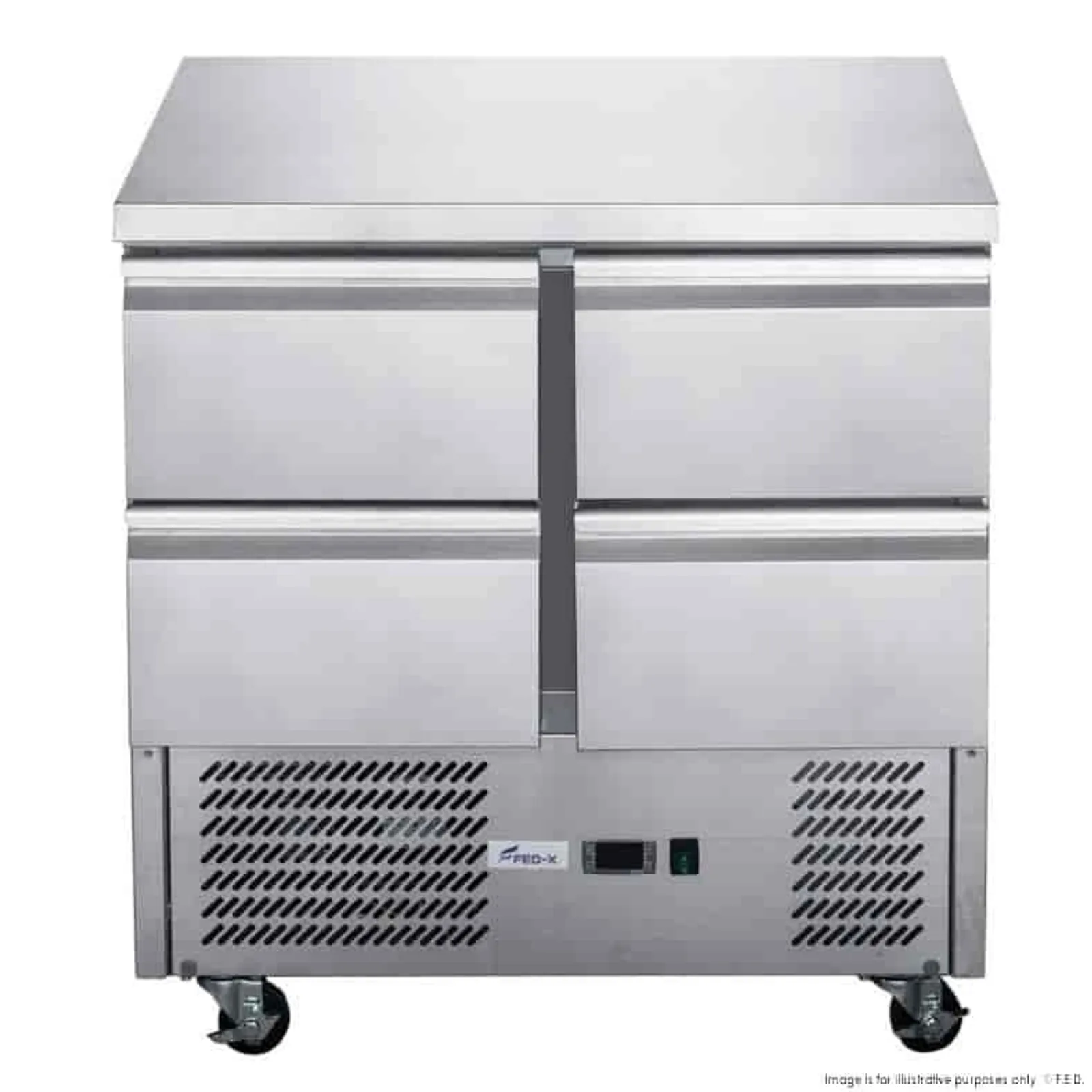 FED-X XGNS900-4D - 4 Drawer Compact Workbench Fridge