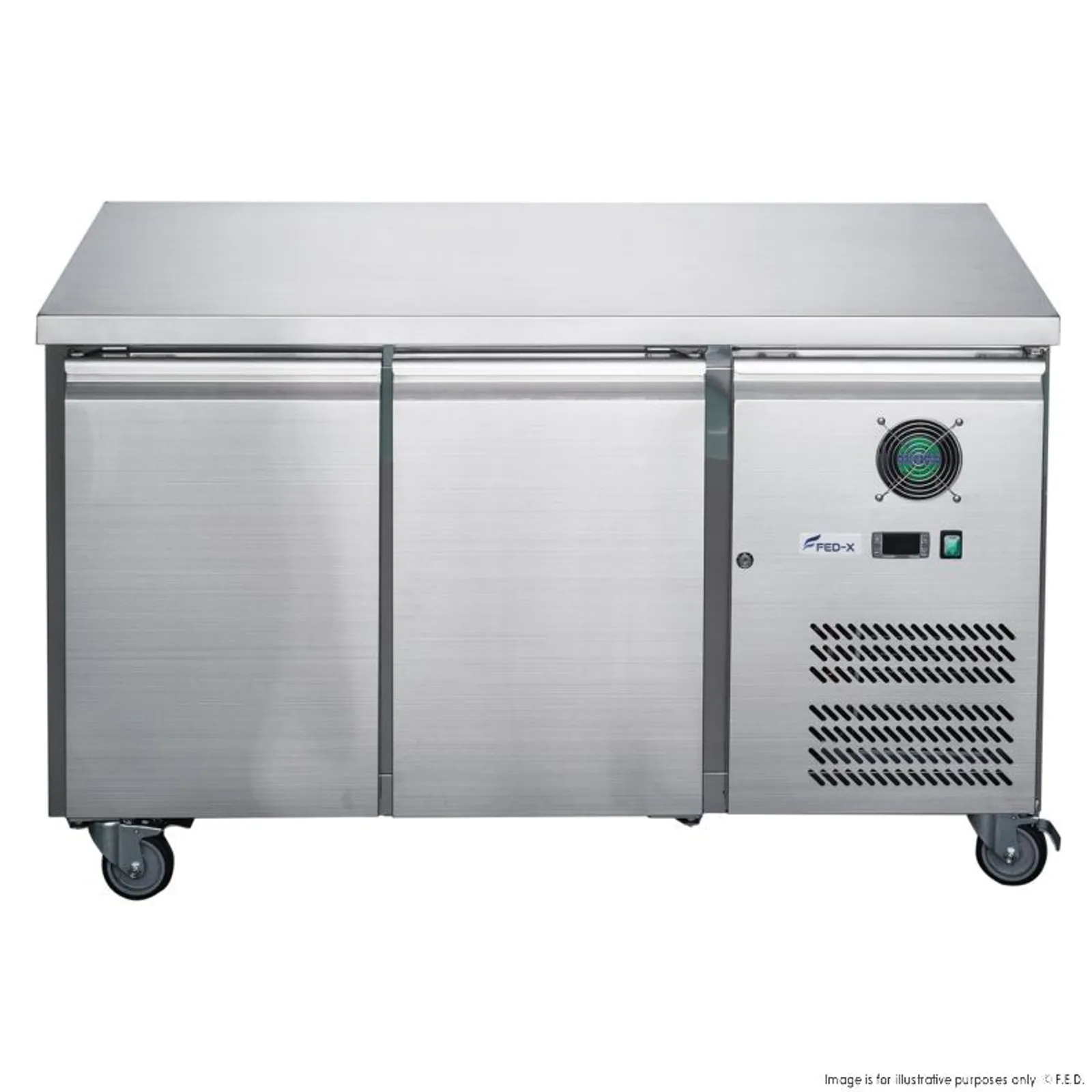 FED-X XUB7F13S2V - 2 Door Bench Freezer