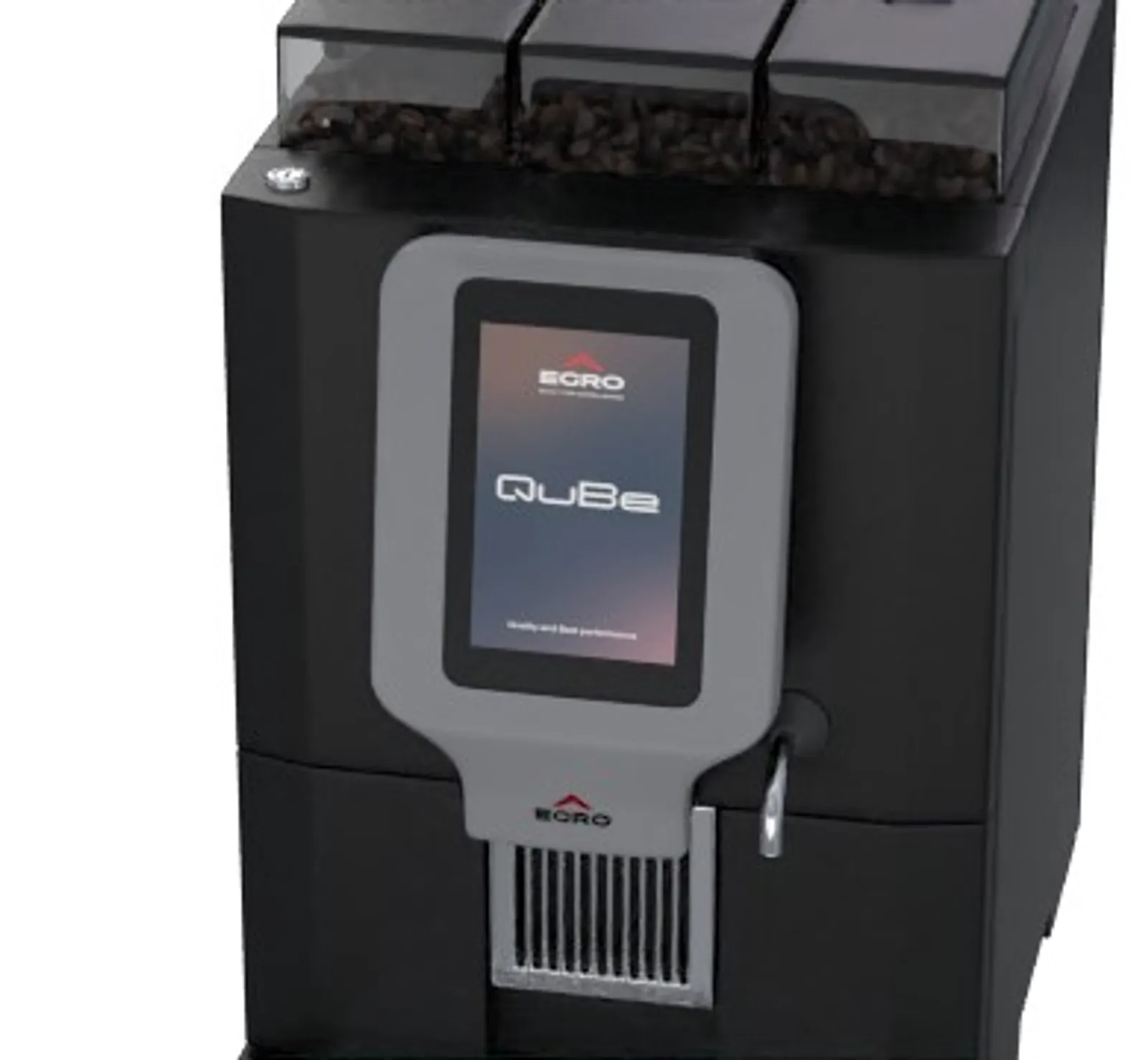 Rancilio EGCM-QBE-PM-BLK - Egro QuBe Pro Fully Automatic Coffee Machine with Quick Milk Fridge