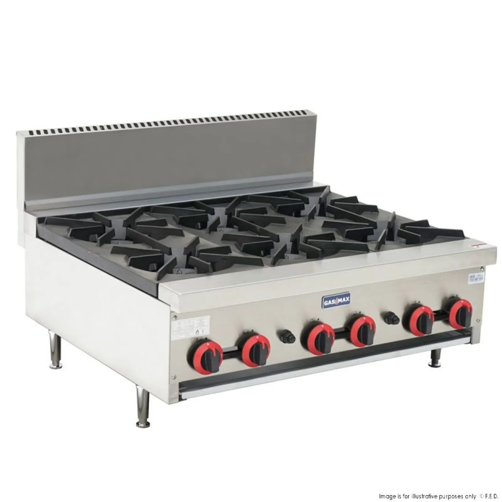 Gasmax RB-6E - Gas 6 Burner Cooktop