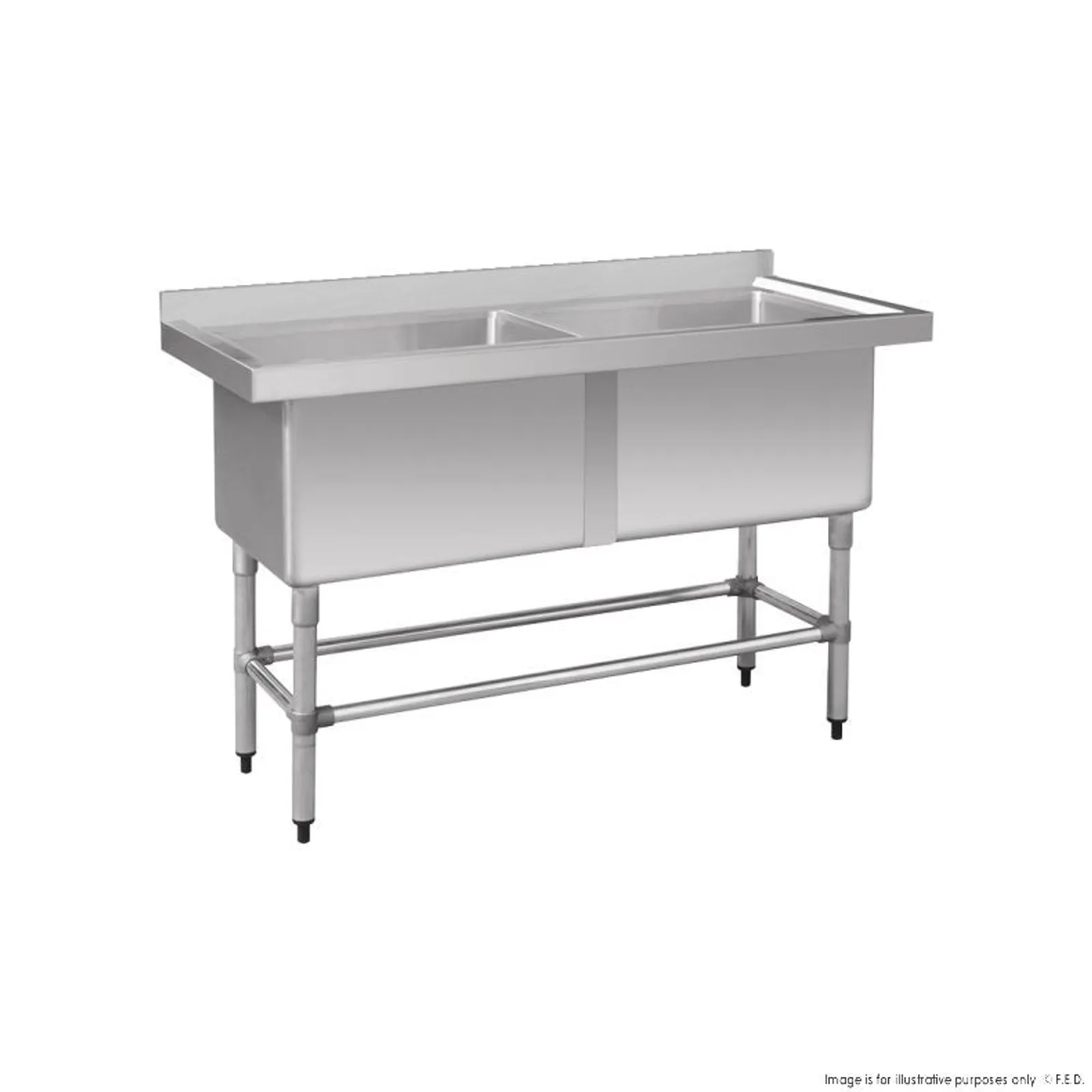 Modular Systems 1410-6-DSB - Stainless Steel Double Deep Pot Sink