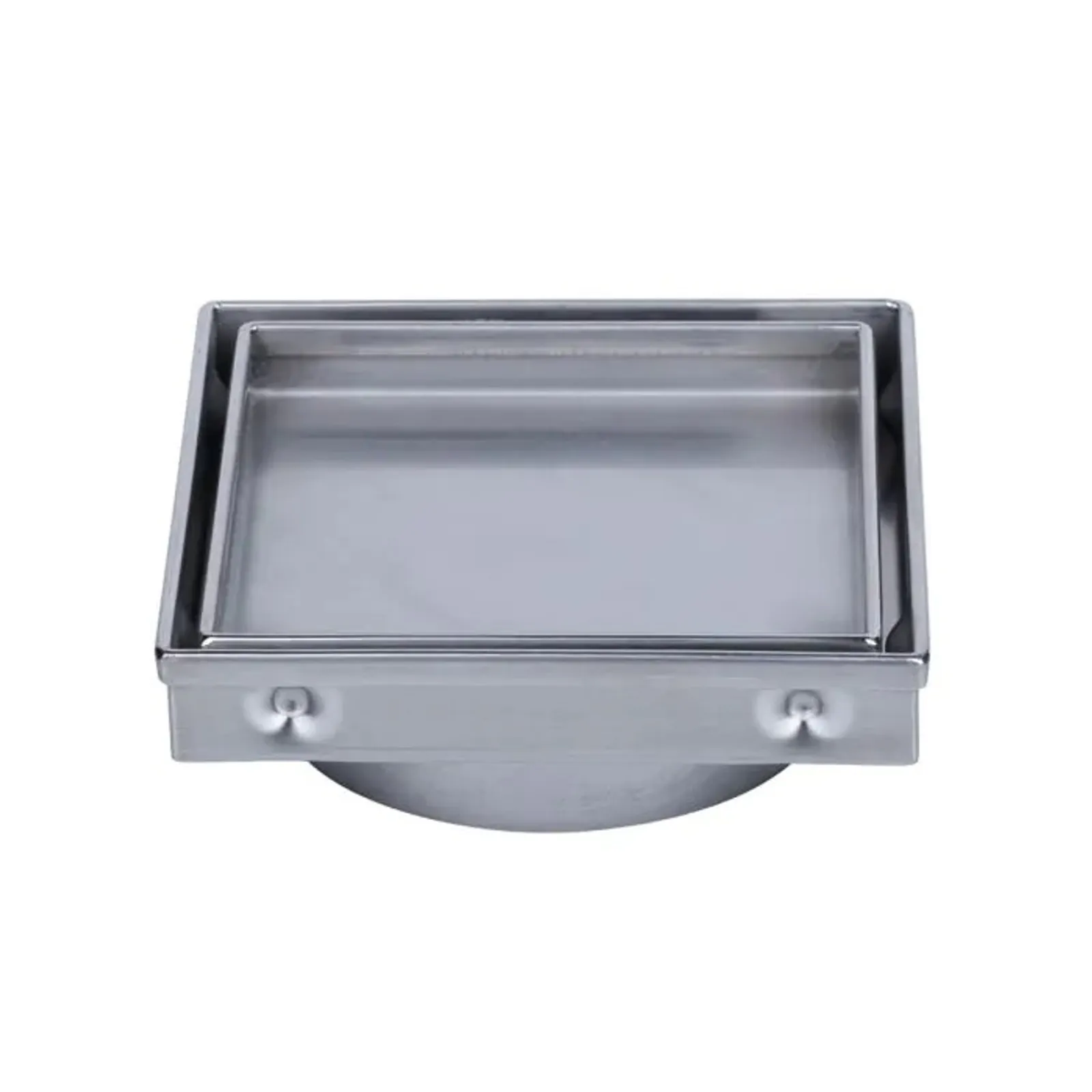 3Monkeez FW-130STI-80 - 130mm Stainless Steel Tile Insert Point Drain - 80mm Outlet