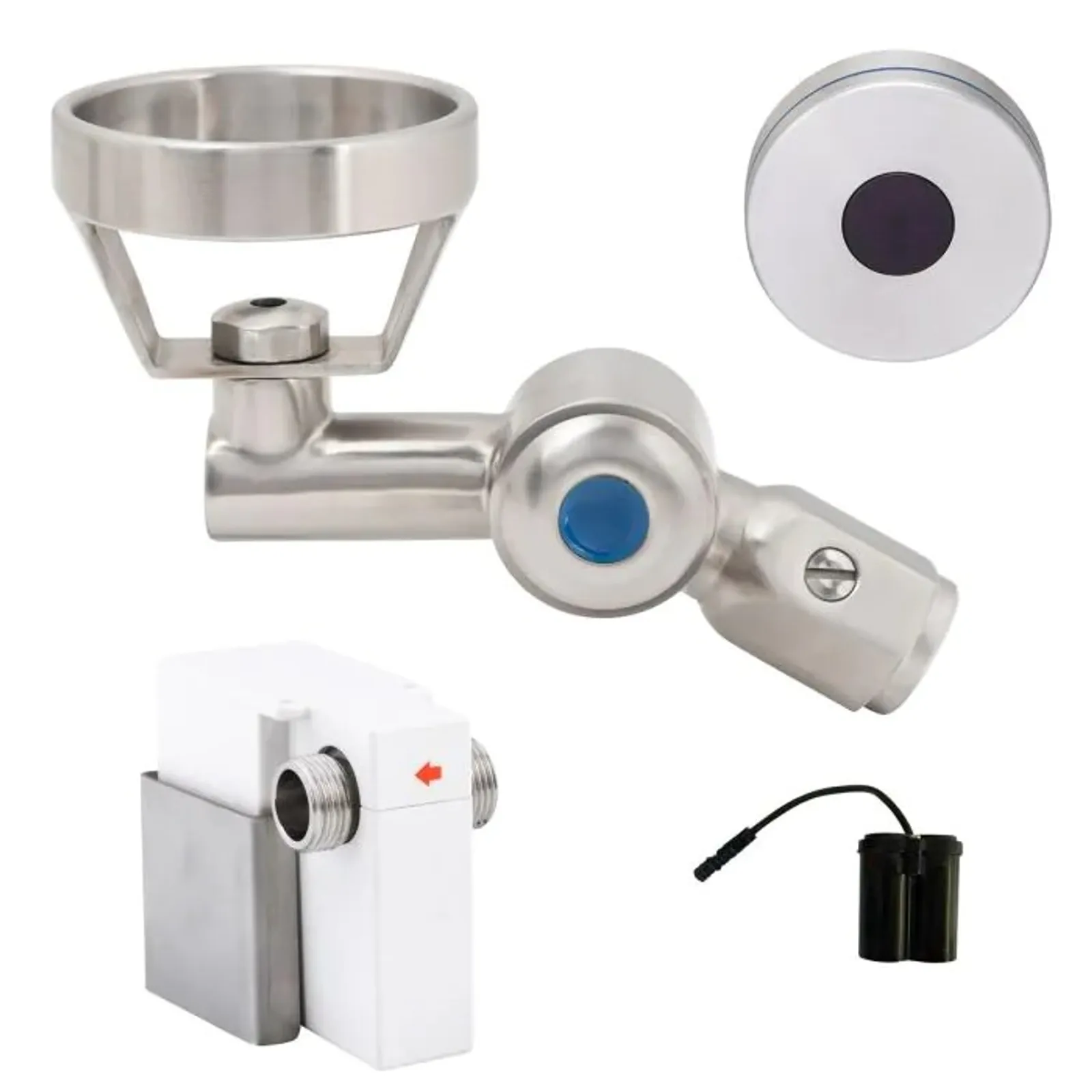 Guardian Zero Touch T-3MSS-BUB45SB - 45 Degree Hob-Mount Sensor Bubbler with Metal Mouthguard