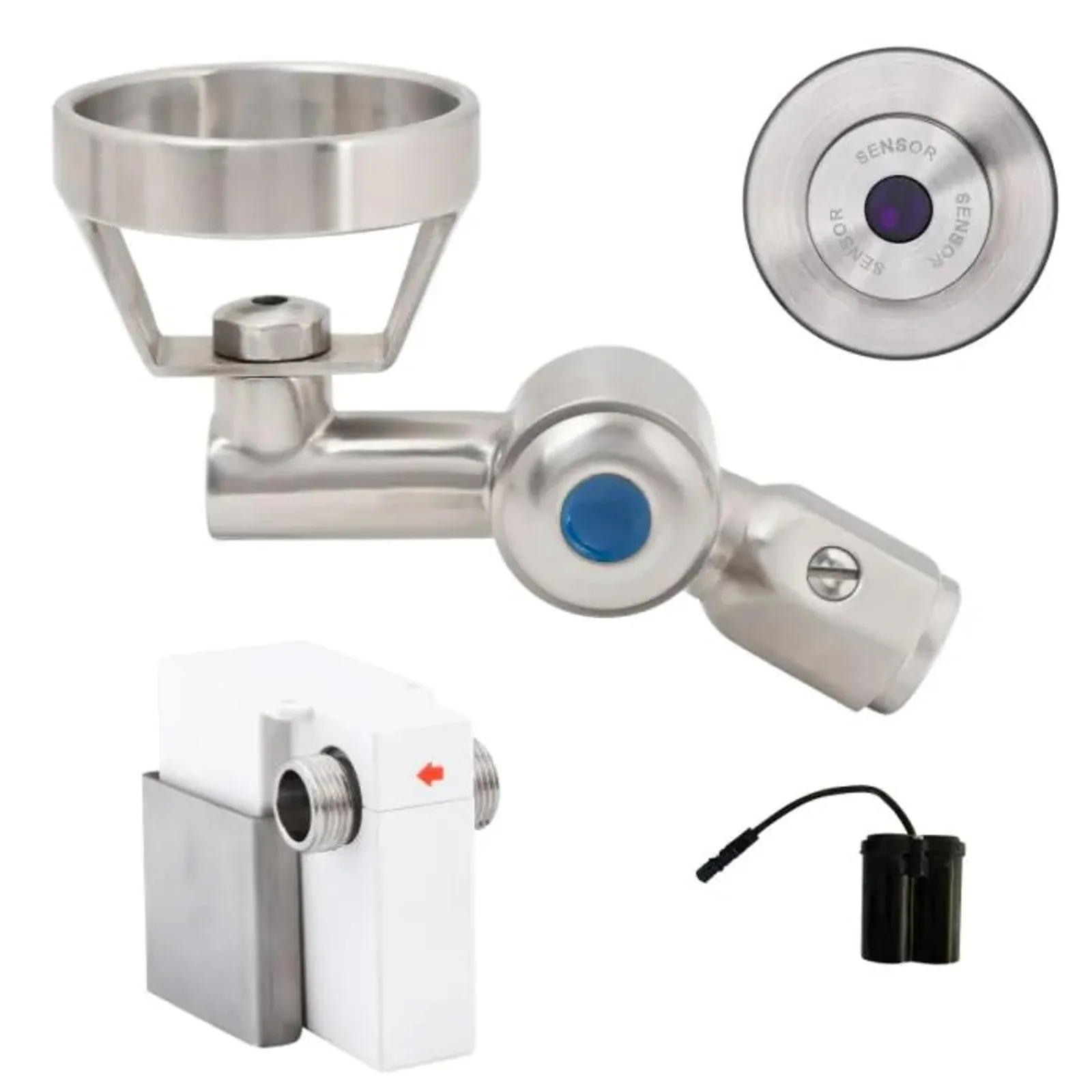 Guardian Zero Touch T-3MSS-BUB45SWB - 45 Degree Wall-Mount Sensor Bubbler with Metal Mouthguard Battery Operated