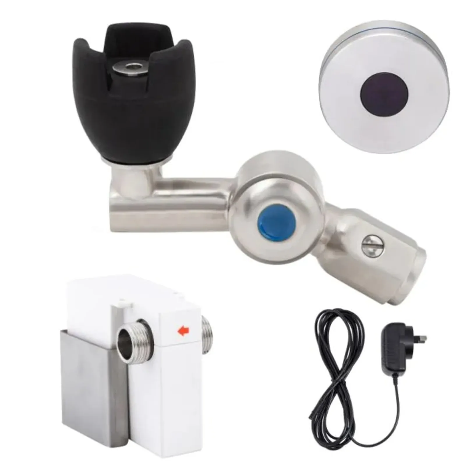 Guardian Zero Touch T-3MSS-BUBS45SM - 45 Degree Silicone Mouthguard Bubbler with Hob-Mount Sensor Mains Operated