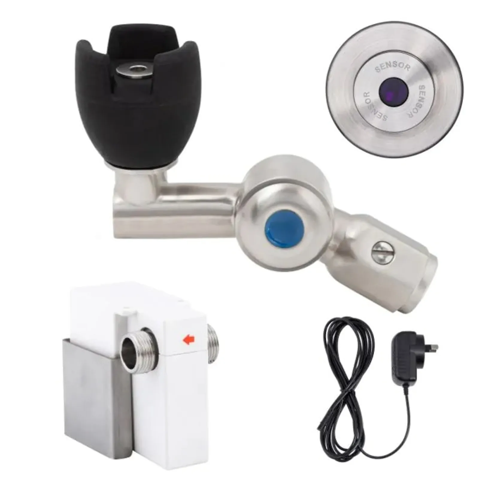 Guardian Zero Touch T-3MSS-BUBS45SWM - 45 Degree Silicone Mouthguard Bubbler with Wall-Mount Sensor Mains Operated