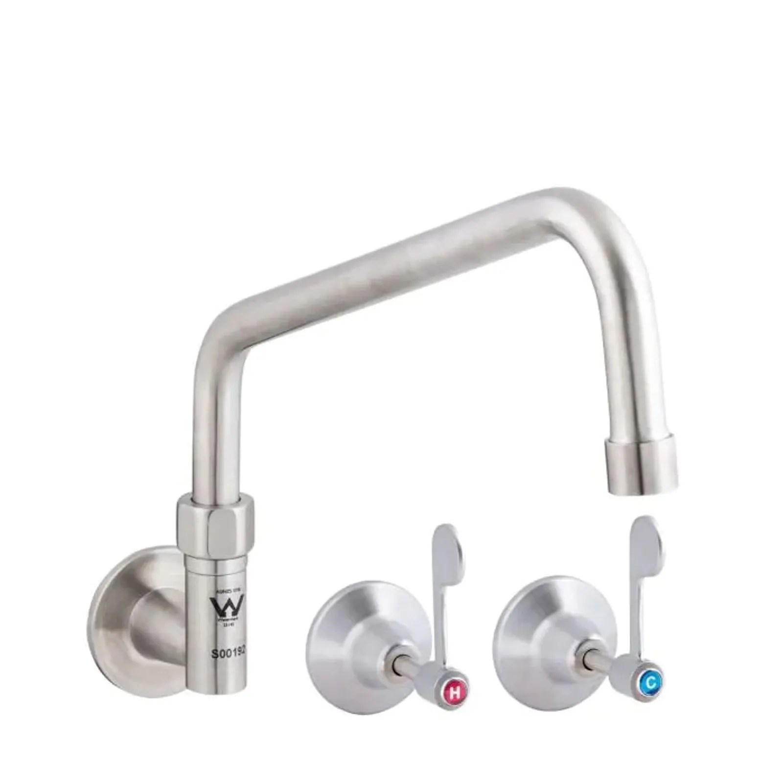 Guardian Tapware T-3MCW12 - Stainless Steel Wall Stops and Elbow with 12" Spout