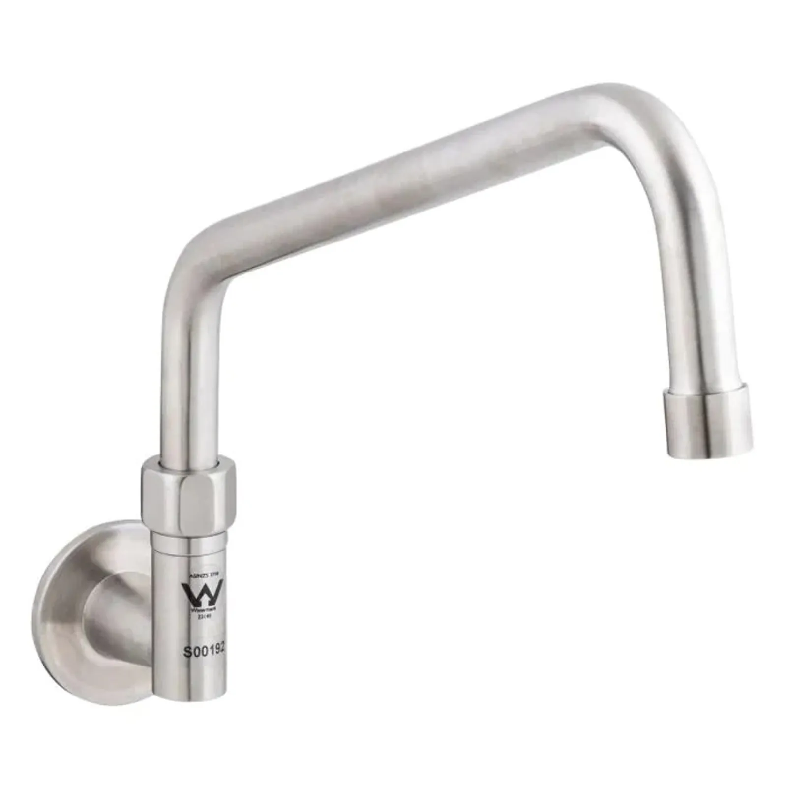 3Monkeez T-3MWE12 - Stainless Steel Wall Elbow and 12" Spout
