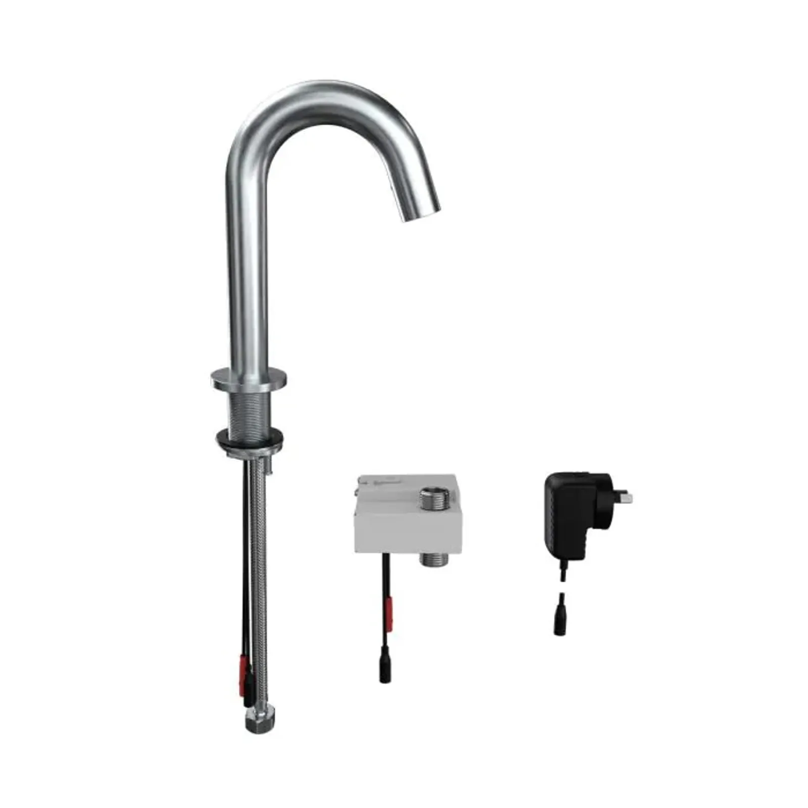 Guardian Zero Touch T-3MSS-GHMST21M - Gooseneck Bench Mounted Infrared Sensor Tap - Mains Operated