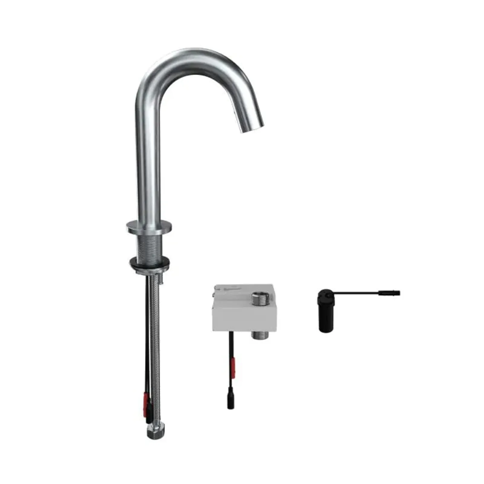 Guardian Zero Touch T-3MSS-GHMST21B - Gooseneck Bench Mounted Infrared Sensor Tap - Battery Powered