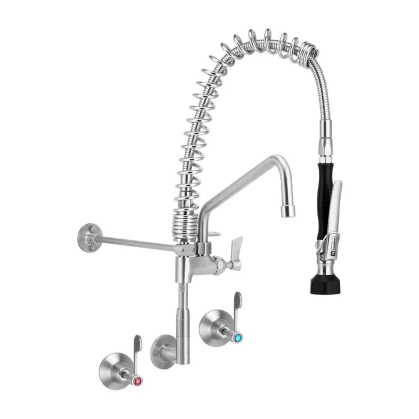 Clean-A-Jet T-3M53822-C - Compact Stainless Steel Wall Stops And Elbow Pre Rinse Unit With 12" Pot Filler