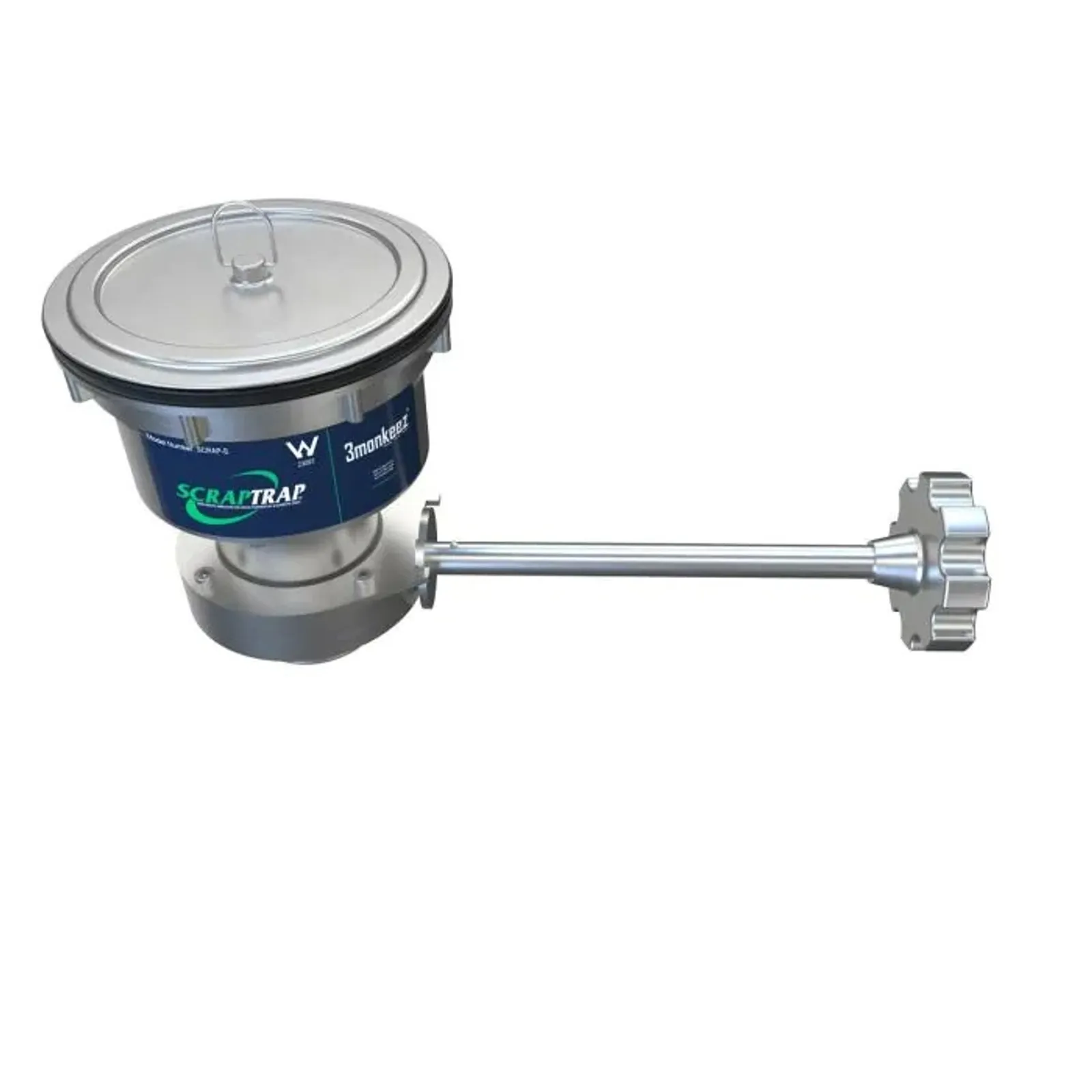 Scraptrap SCRAP-C-316 - Cast Stainless Sink Waste Arrestor with Cast Stainless Shut Off Valve (125mm)