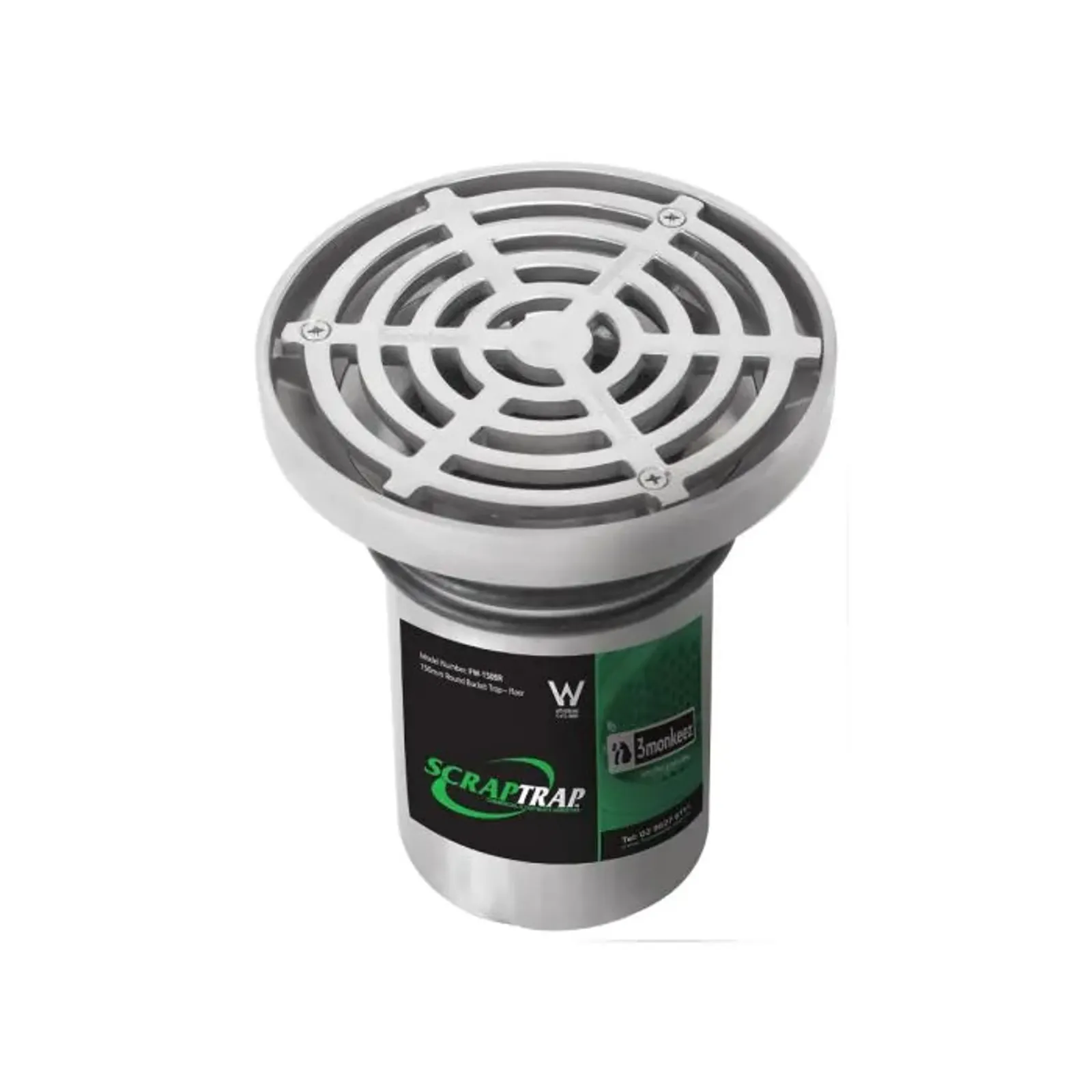 Scraptrap FW-150BR - 150mm Round Floor Waste Arrestor (suits 100mm pipe)