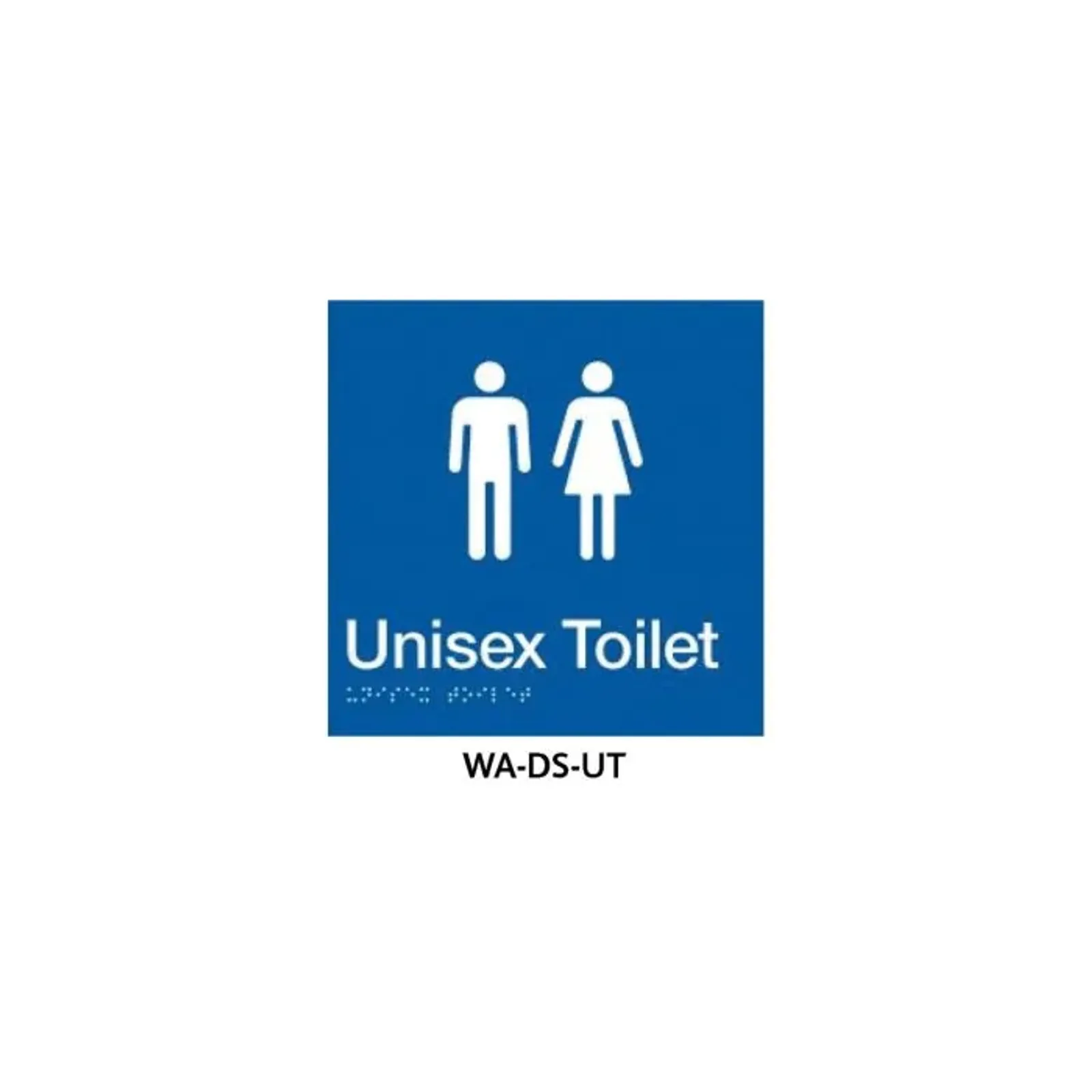 3Monkeez WA-DS-UT - Braille Sign Unisex Toilet (Blue)