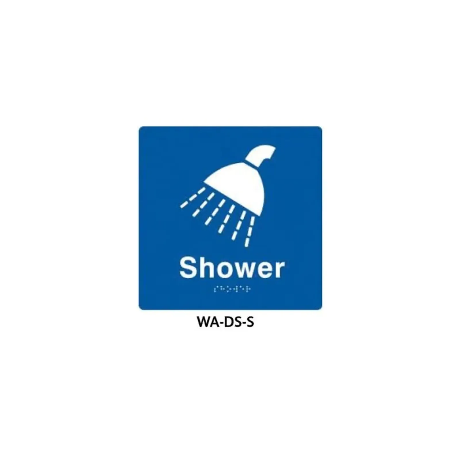 3Monkeez WA-DS-S - Braille Sign Shower (Blue)