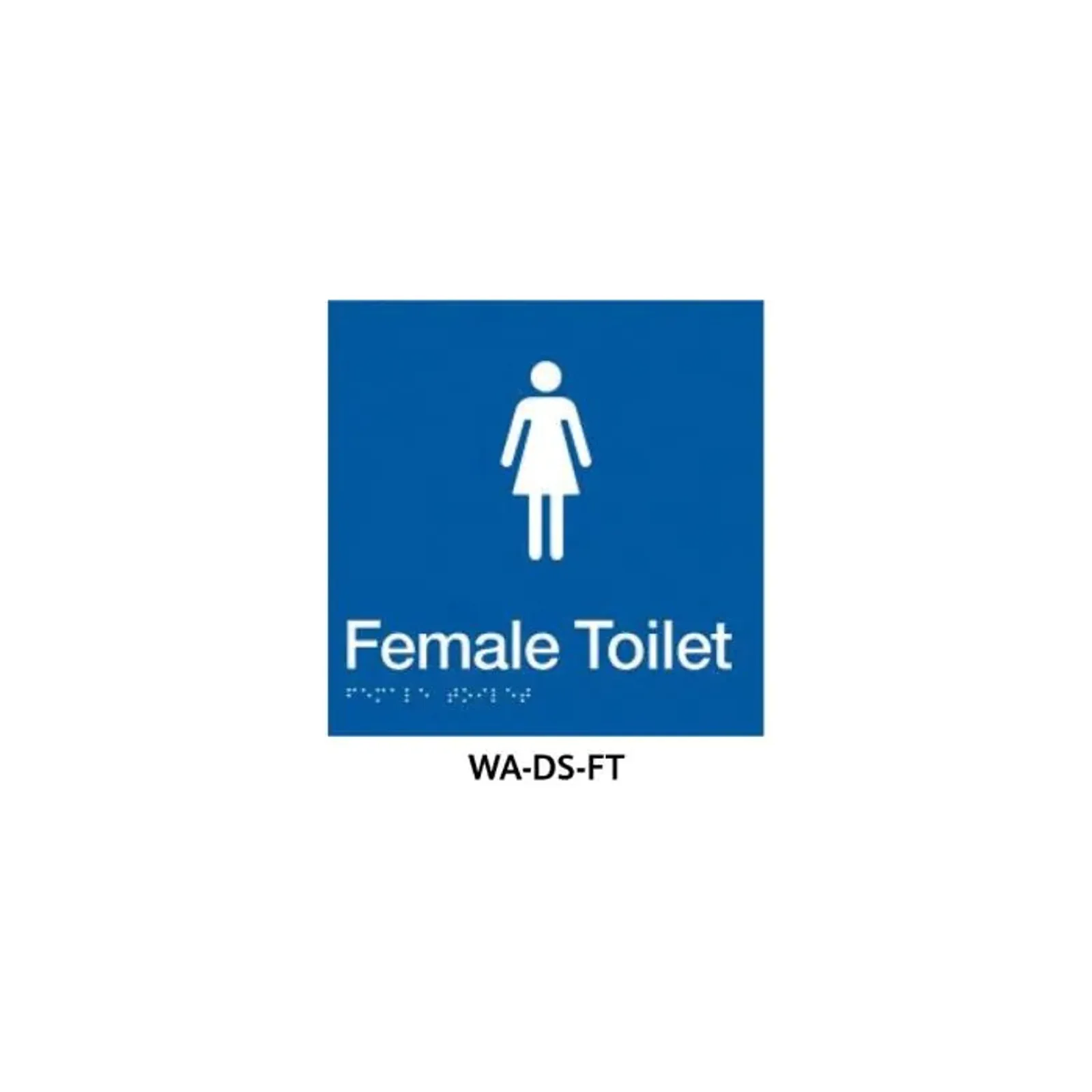 3Monkeez WA-DS-FT - Braille Sign Female Toilet (Blue)