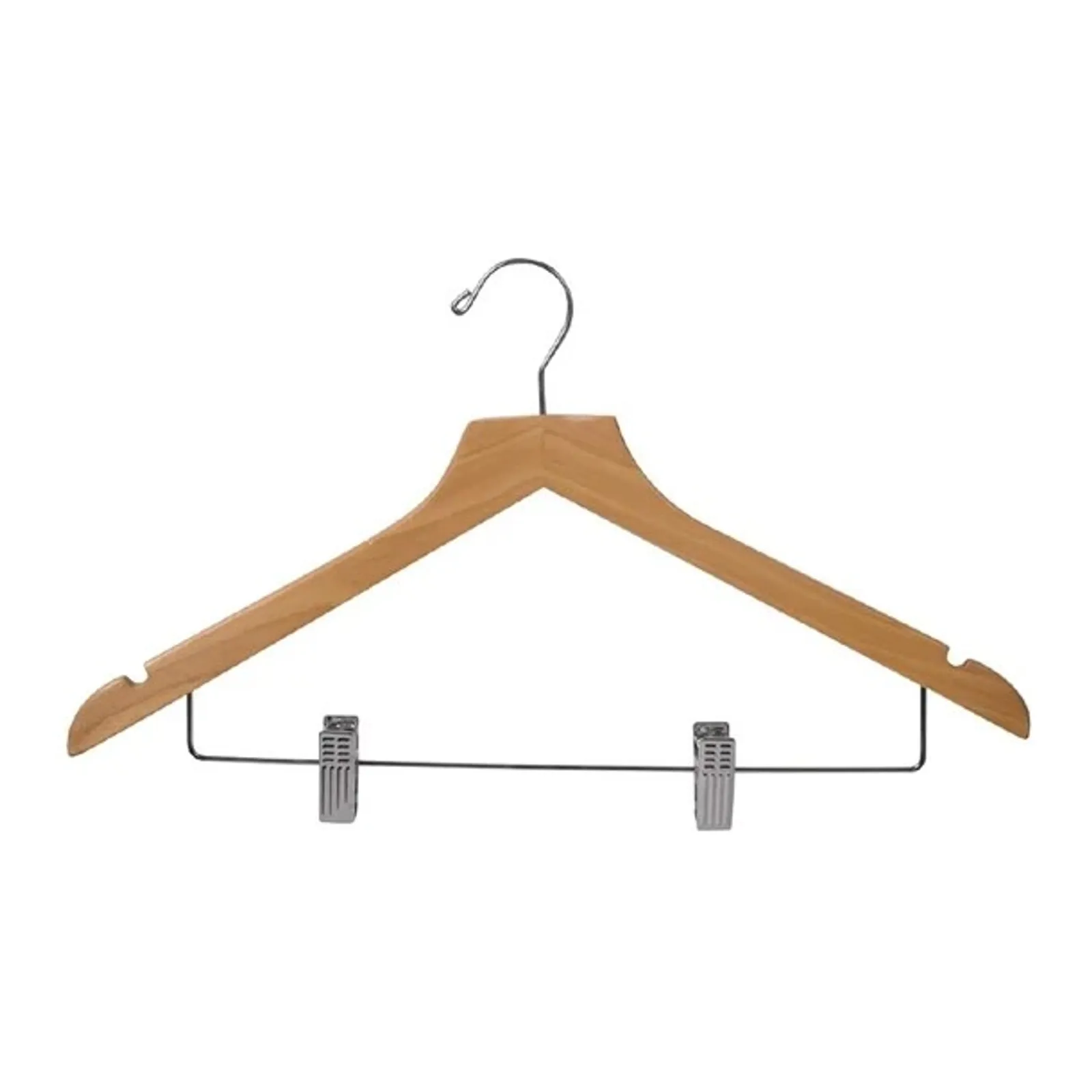 Noble & Price DD777 - Hanger Standard With Clips Birch 445x250x12mm (Pack of 3)