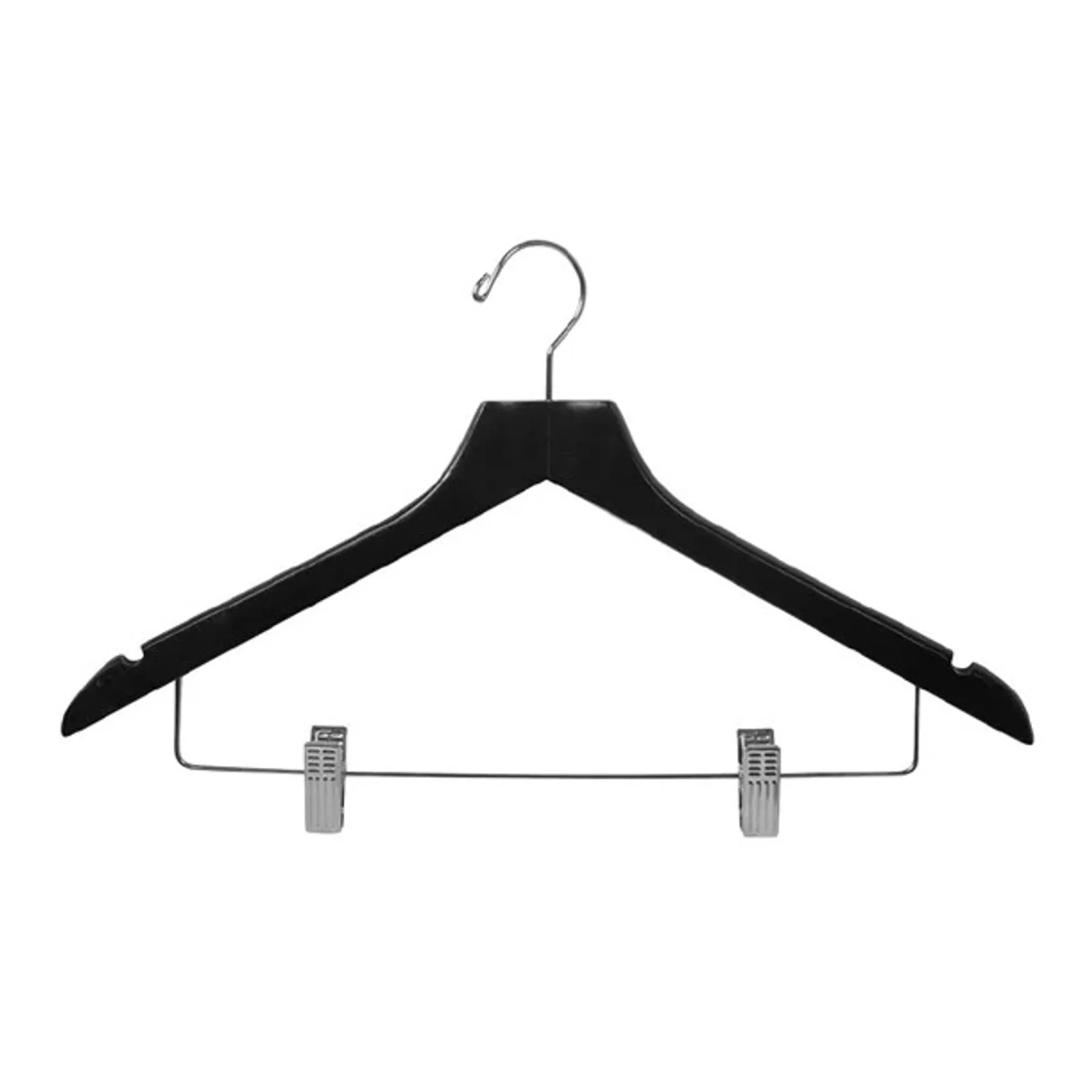 Noble & Price DD775 - Hanger Standard With Clips Black 445x250x12mm (Pack of 3)