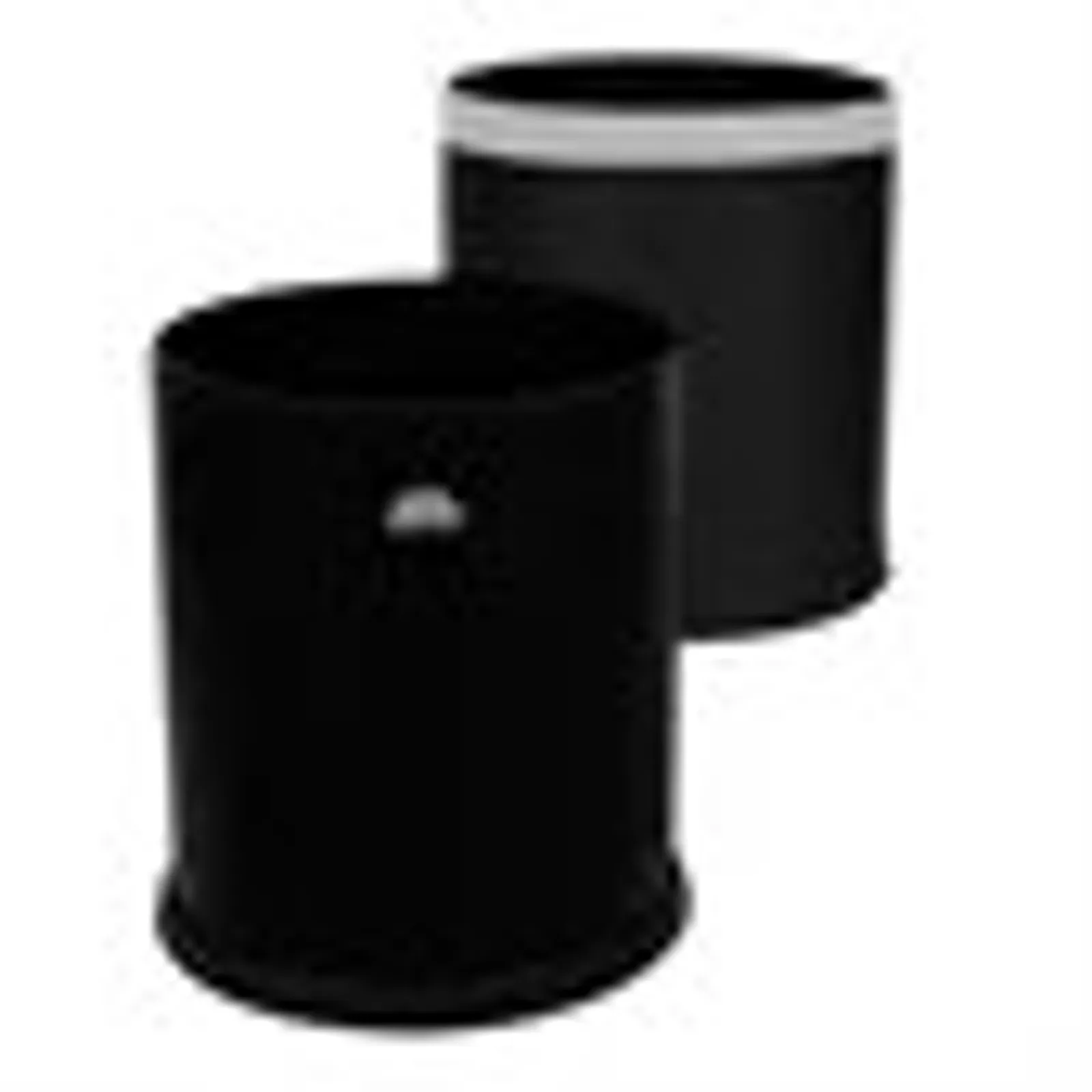 Noble & Price DD766 - Round Black Bin with S/S Frame 9.8Ltr - 235x275mm
