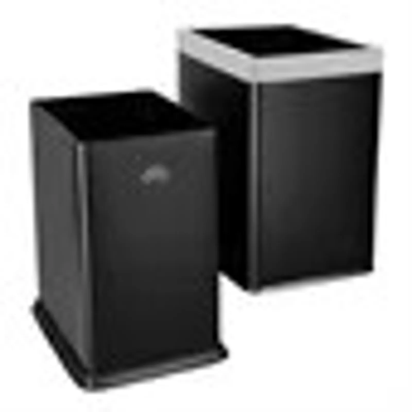 Noble & Price DD765 - Rectangular Bin Black With S/S Top 8.8Ltr - 235x175x280mm