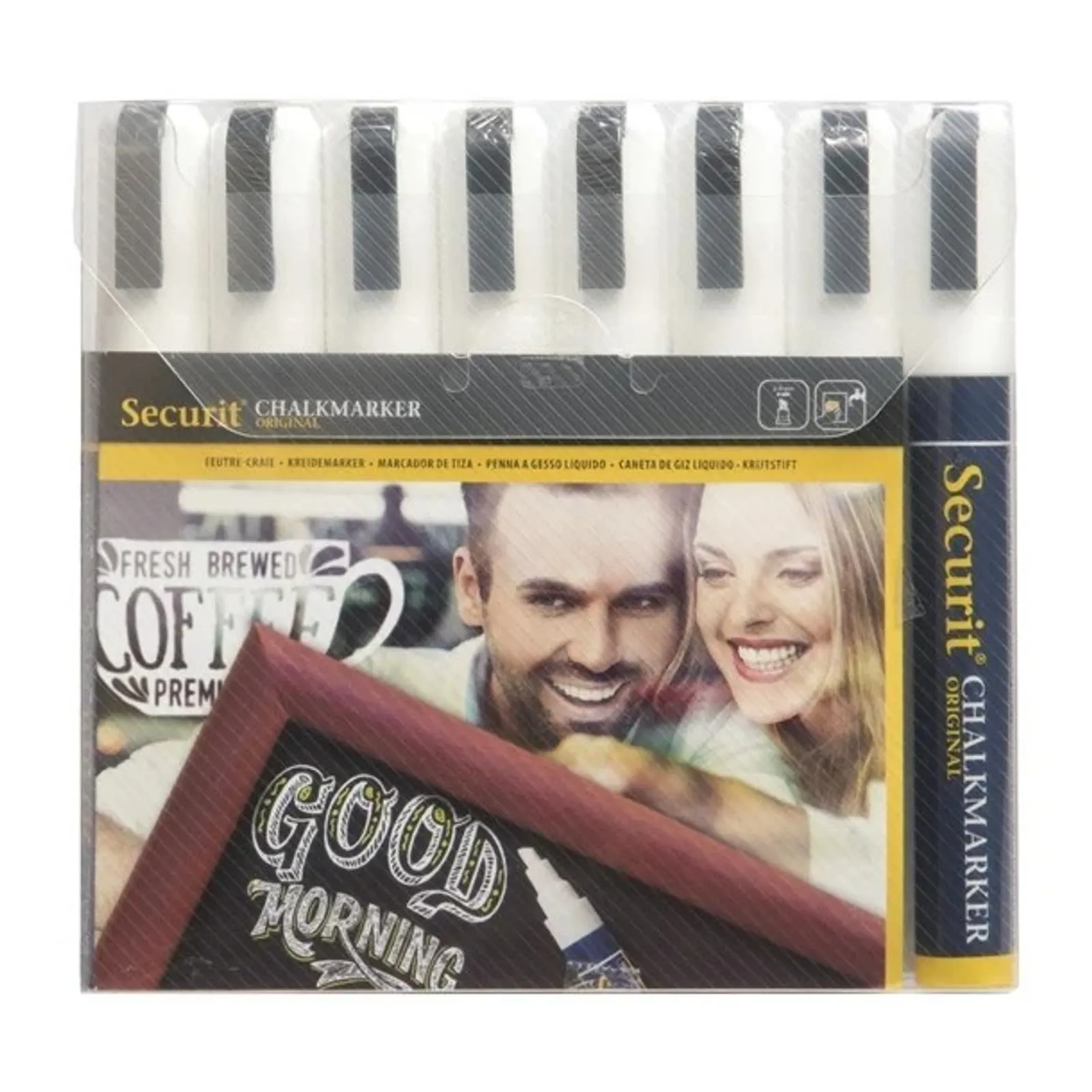Securit GF261 - 6mm Liquid Chalk Pens White (Pack of 8)