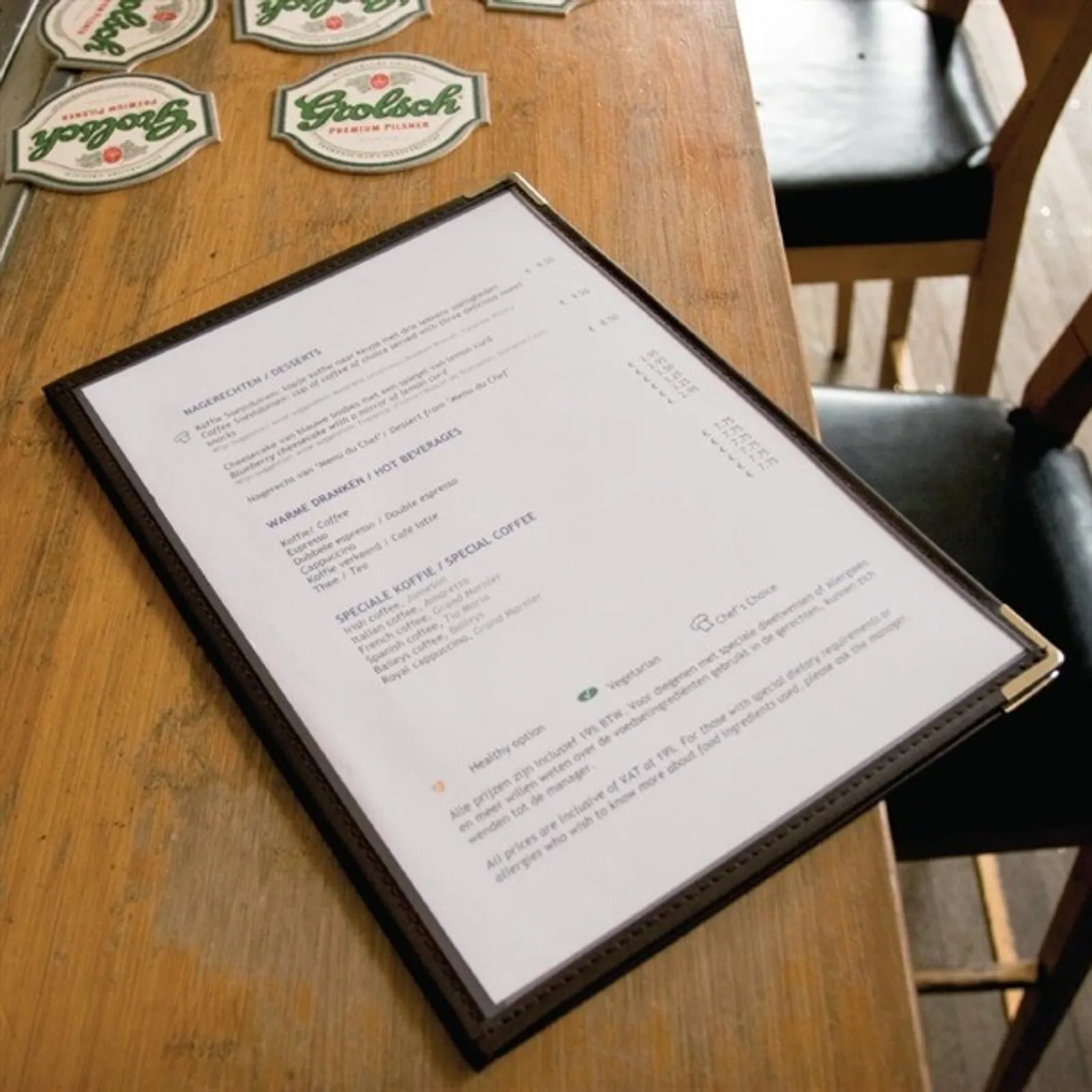 Securit CB842 - Crystal Double Sided Menu Cover A4 Double (3 Pack)