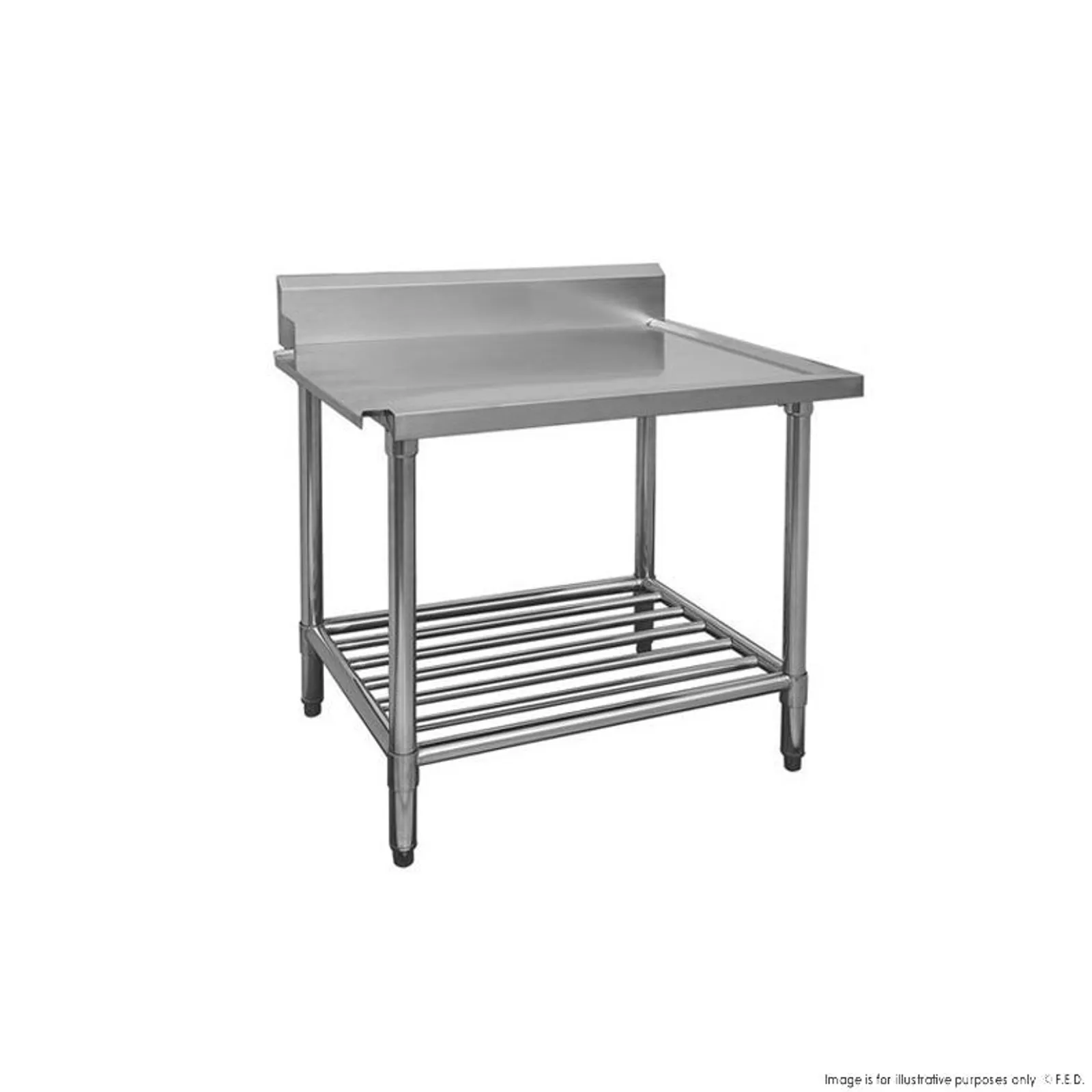 Modular Systems WBBD7-1800L/A - All Stainless Steel Dishwasher Bench Left Outlet