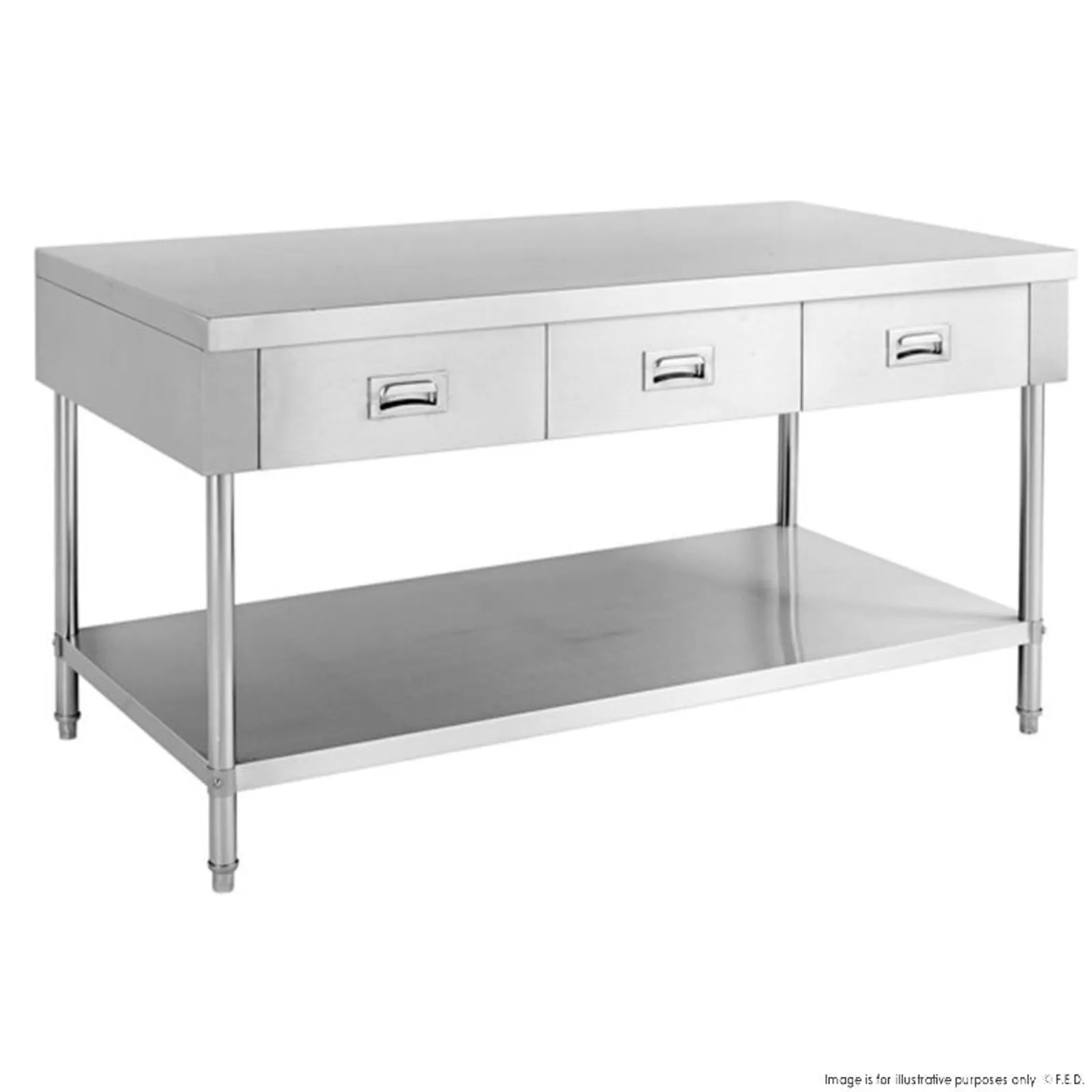 Modular Systems SWBD-7-1500 - Work bench with 3 Drawers and Undershelf