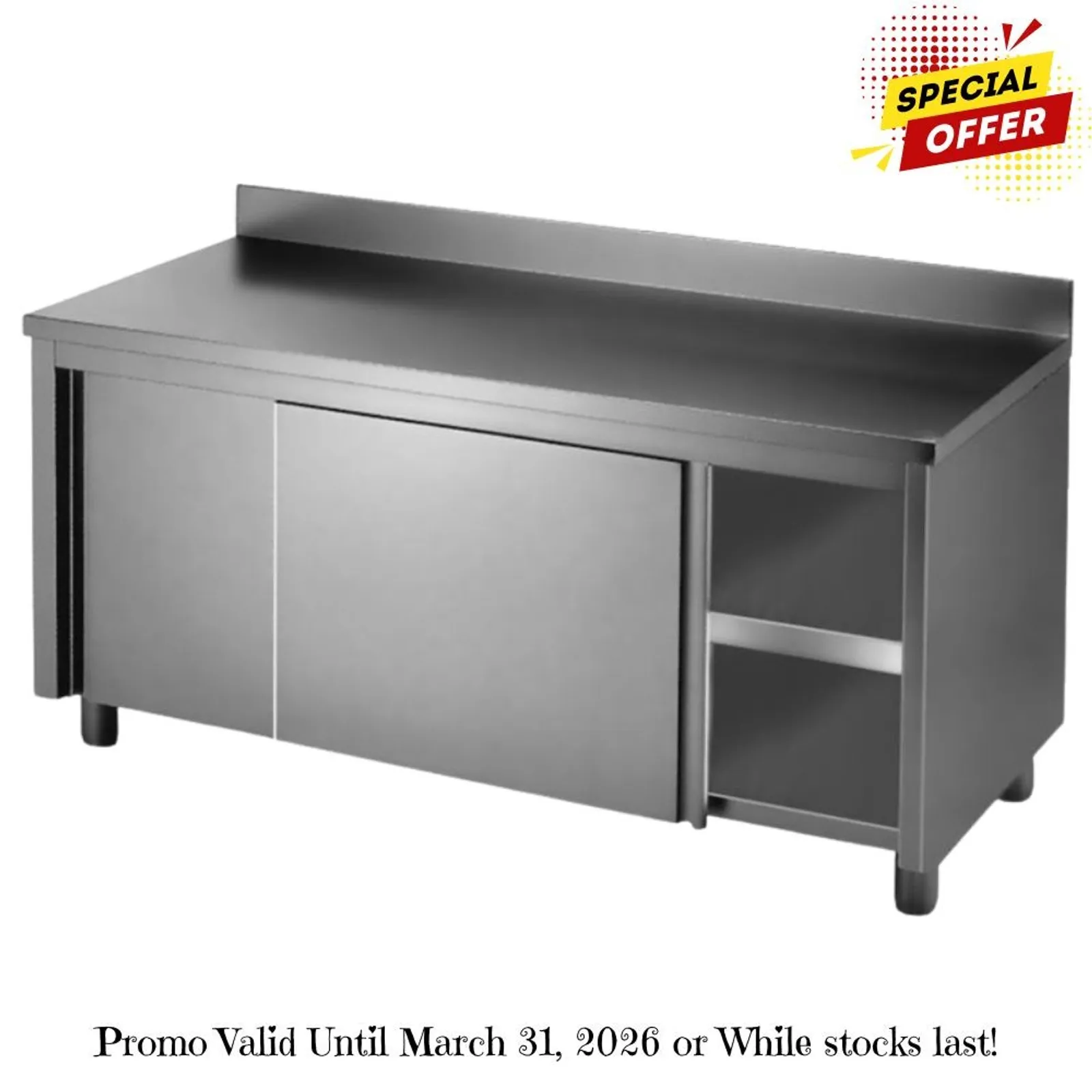 Modular Systems DTHT-1500B-H - Kitchen Tidy Workbench Cabinet with Splashback