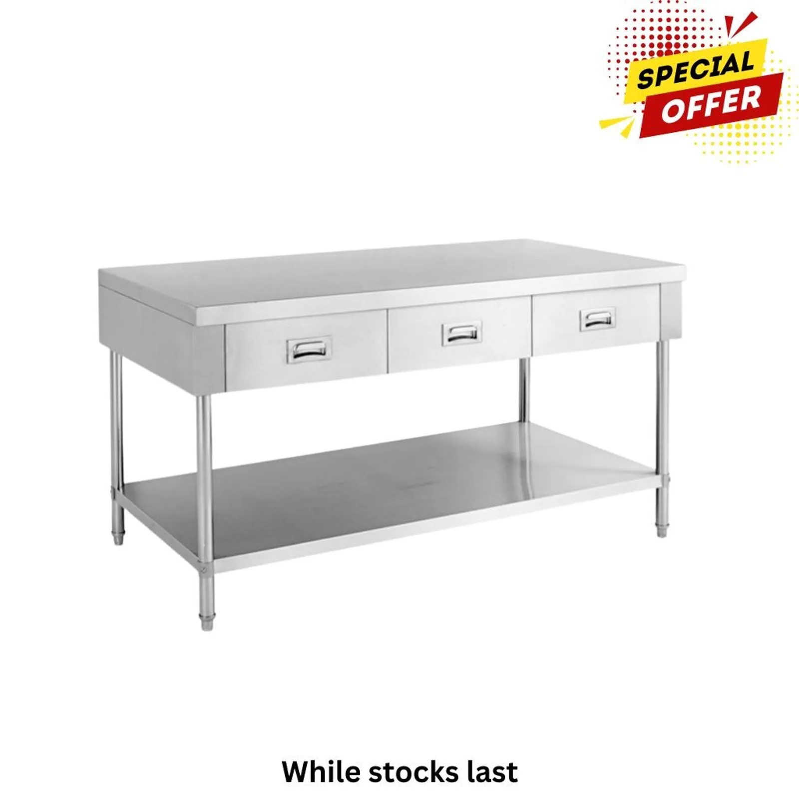 Modular Systems SWBD-6-1500 - Work bench with 3 Drawers and Undershelf