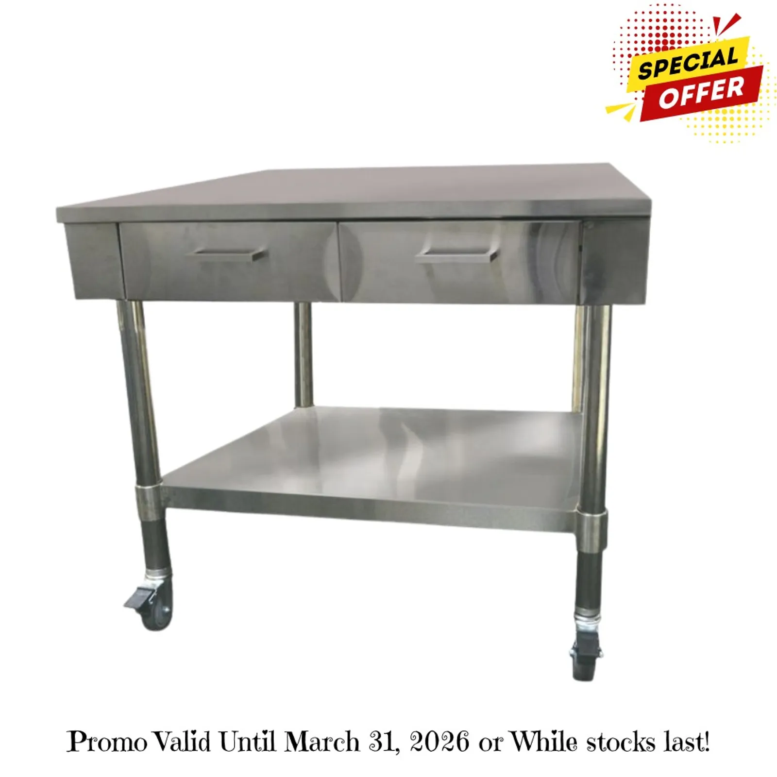 Modular Systems SWBD7-2 - Work Bench with 2 Drawers and Undershelf