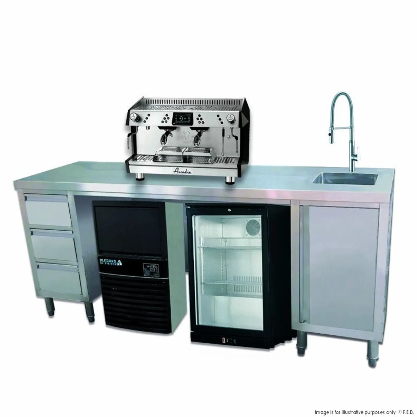 Modular Systems SS6-2100R-H - Multipurpose Utility Bench with Sink