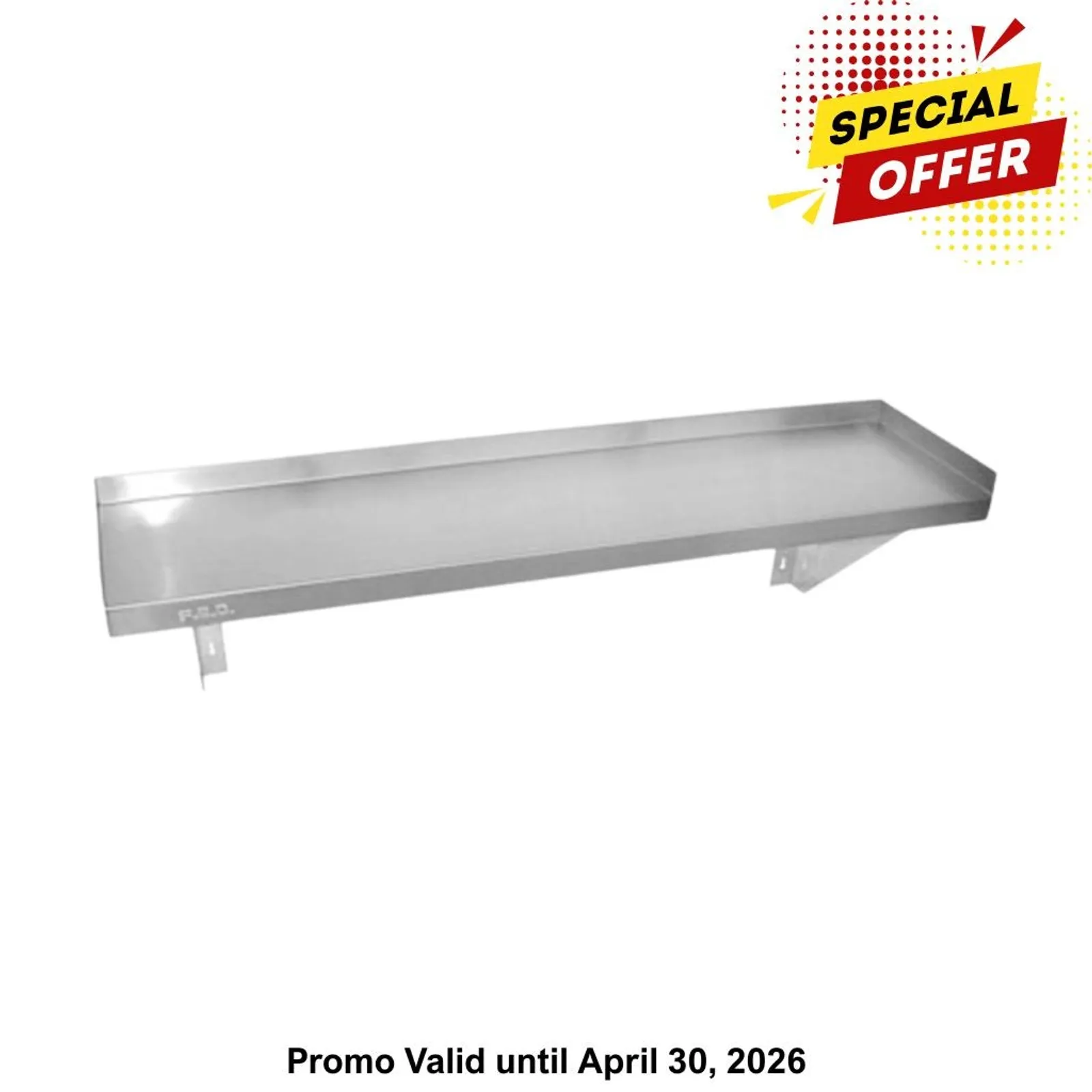 Modular Systems 1800-WS1 - 1800mm Solid Wallshelf
