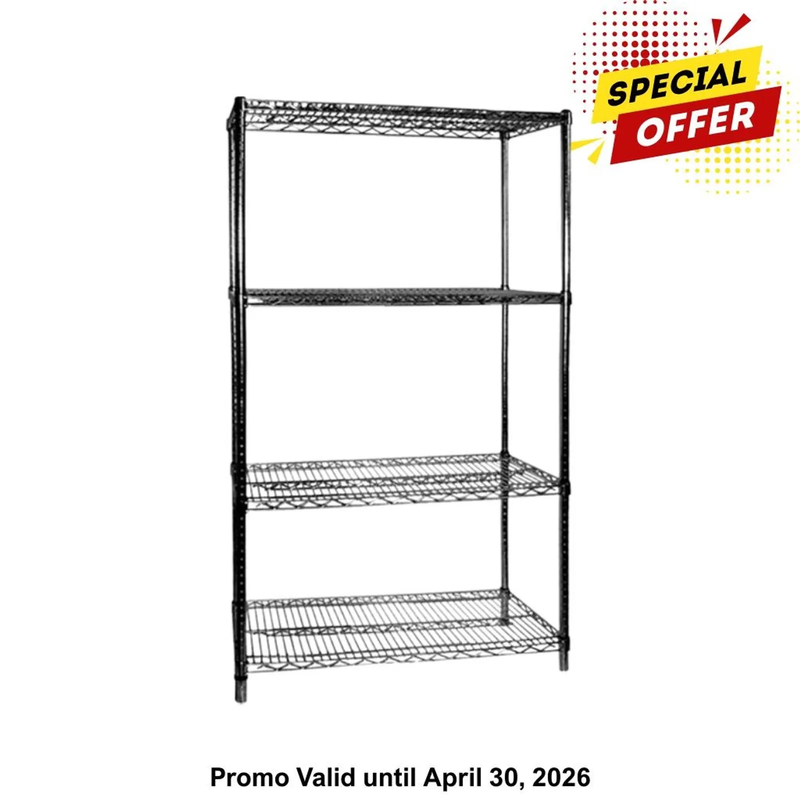 Modular Systems B18/36 - Four Tier Shelving