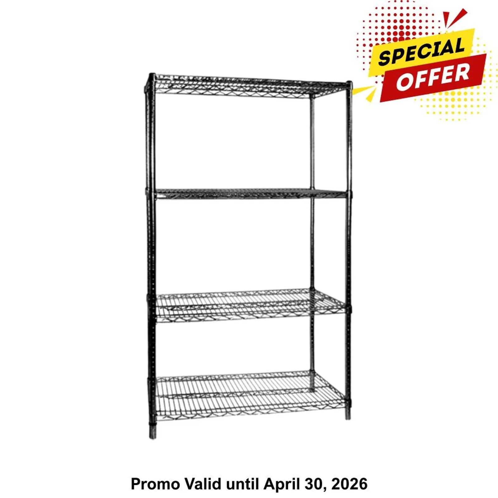 Modular Systems B18/54 -  Four Tier Shelving - 457 mmD x 1880Hx 1372W