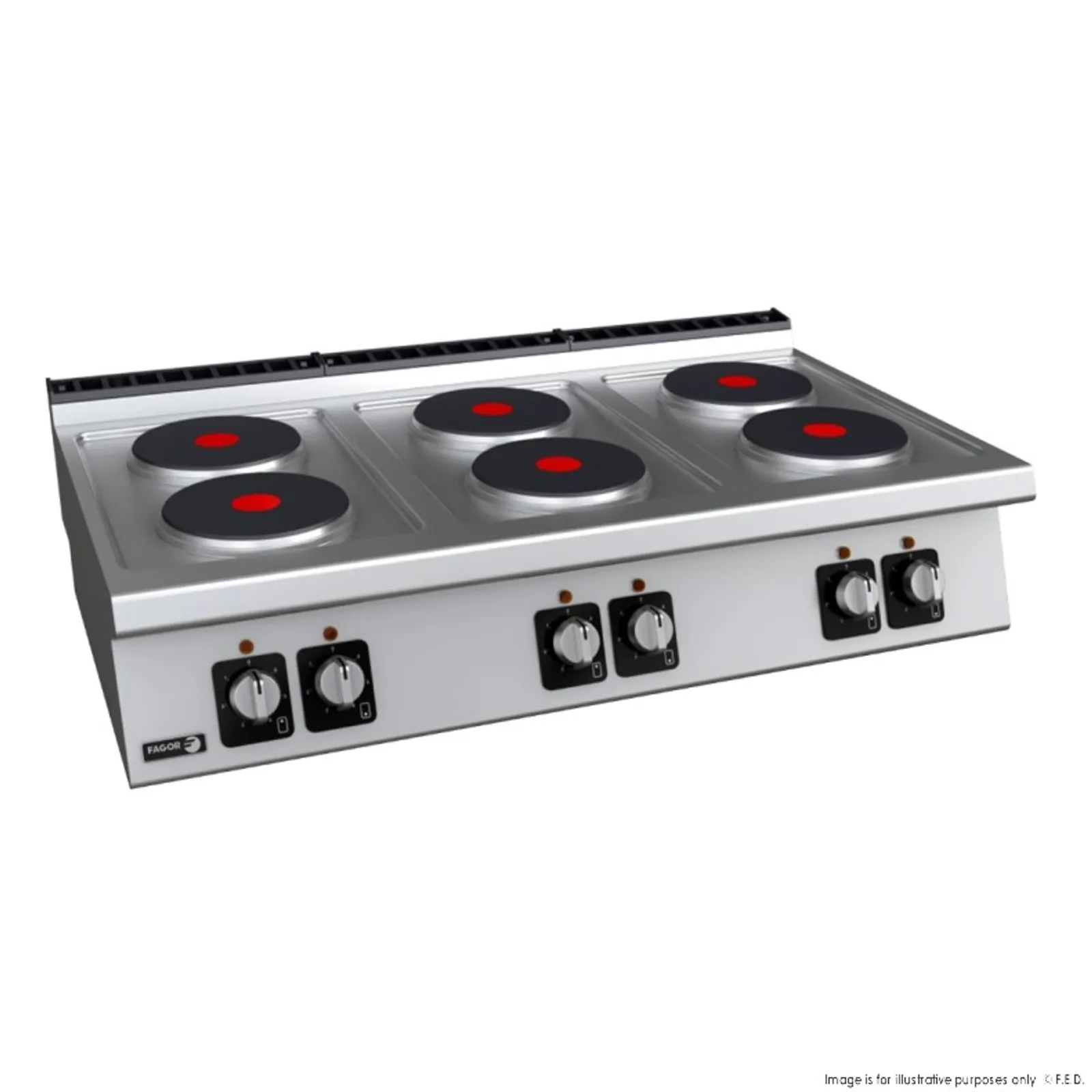 Fagor Professional C-E760 - Kore 700 Series Bench Top 6 Electric Burners