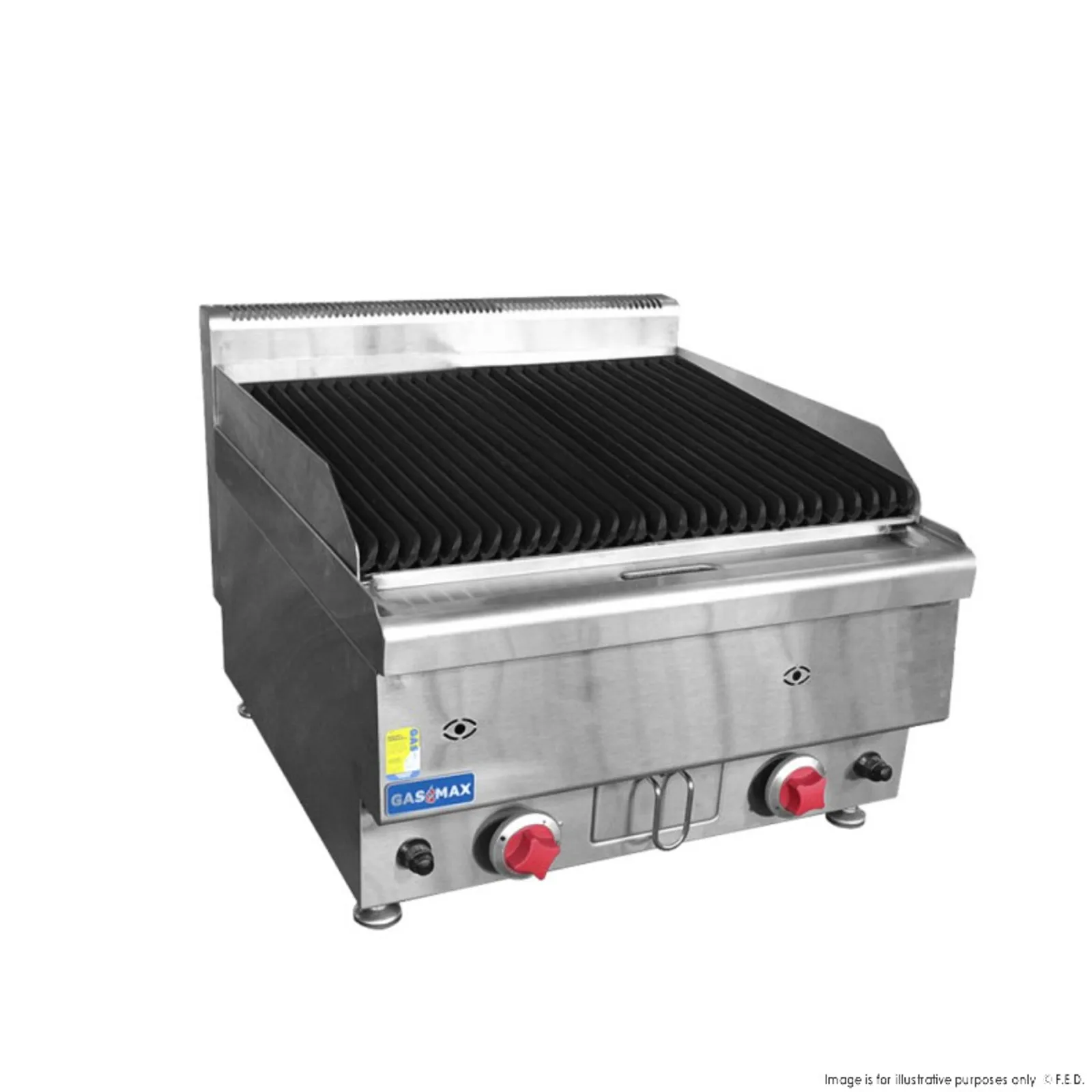 Gasmax JUS-TRH60E - Benchtop 2 Burner Chargrill