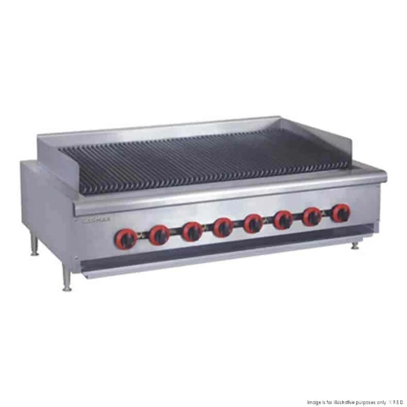Gasmax QR-48E - Natural Gas 8 Burner Char Grill Top
