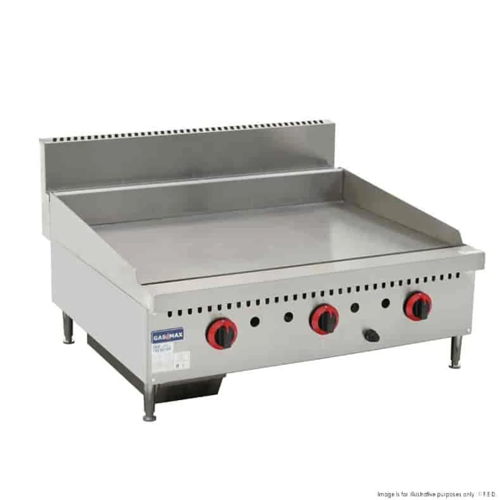 Gasmax GG-36 - Three Burner NG Griddle Top