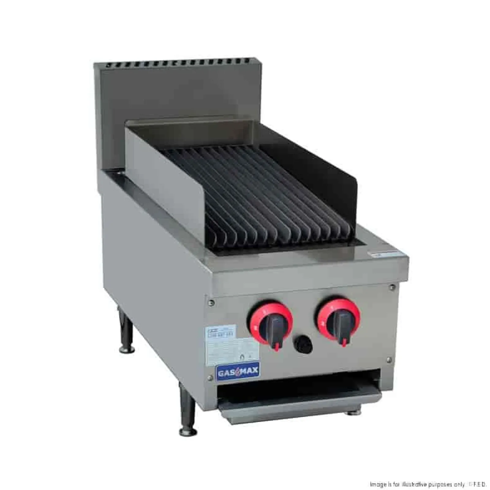 Gasmax QR-14ELPG - Two Burner Char Grill Top LPG
