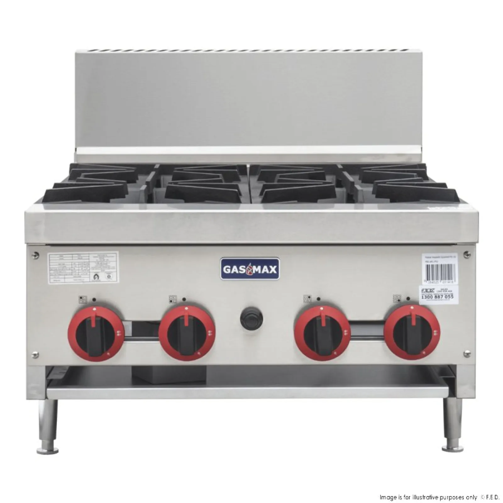 Gasmax RB-4E - Gas Cook top 4 burner