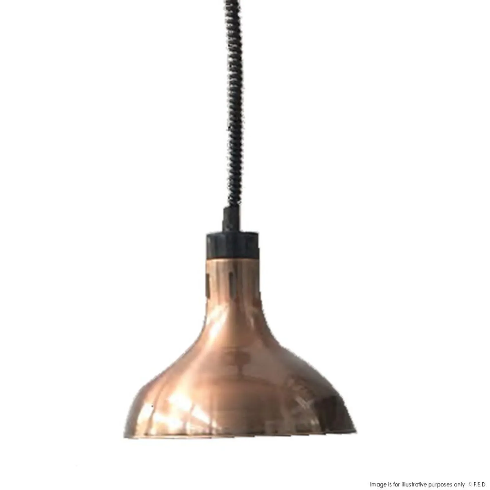 Benchstar HYWCL12 - Round Pull Down Heat Lamp Antique Copper 290mm
