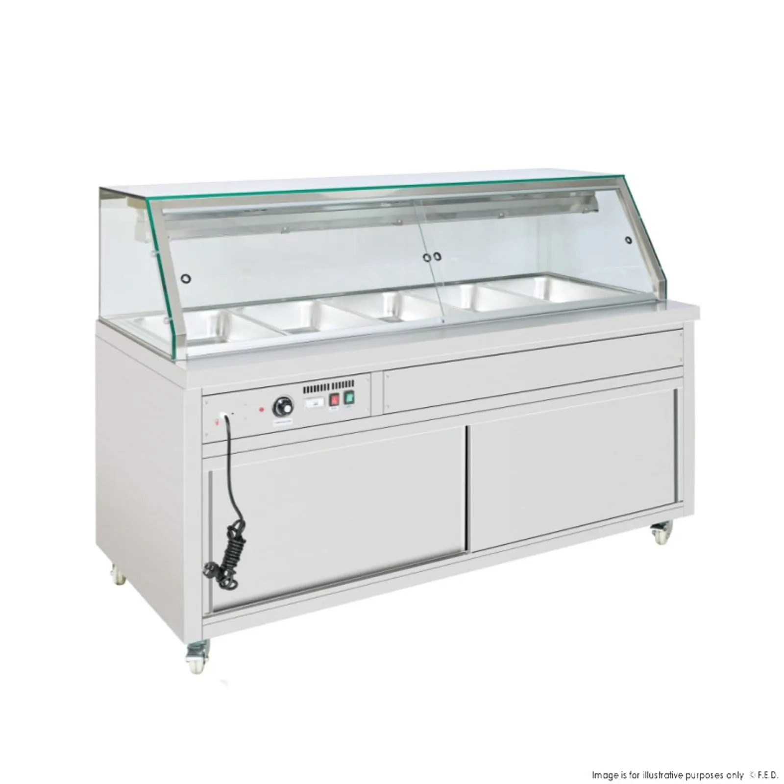 Thermaster PG180FE-XG - Wet and Dry Bain Marie Display 5x1/1 GN Pans